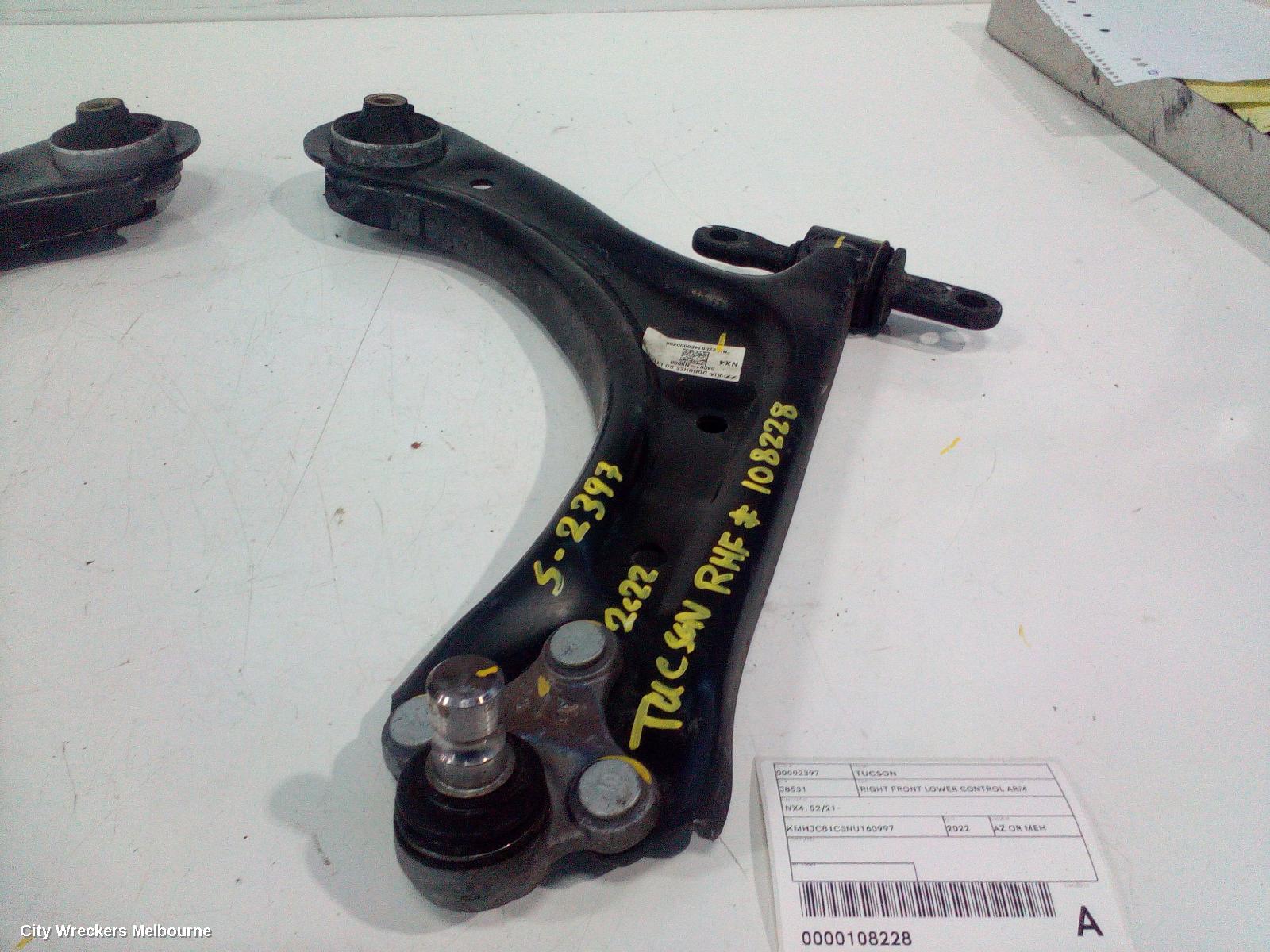 HYUNDAI TUCSON RIGHT FRONT LOWER CONTROL ARM, NX4, 02/2021 ONWARDS