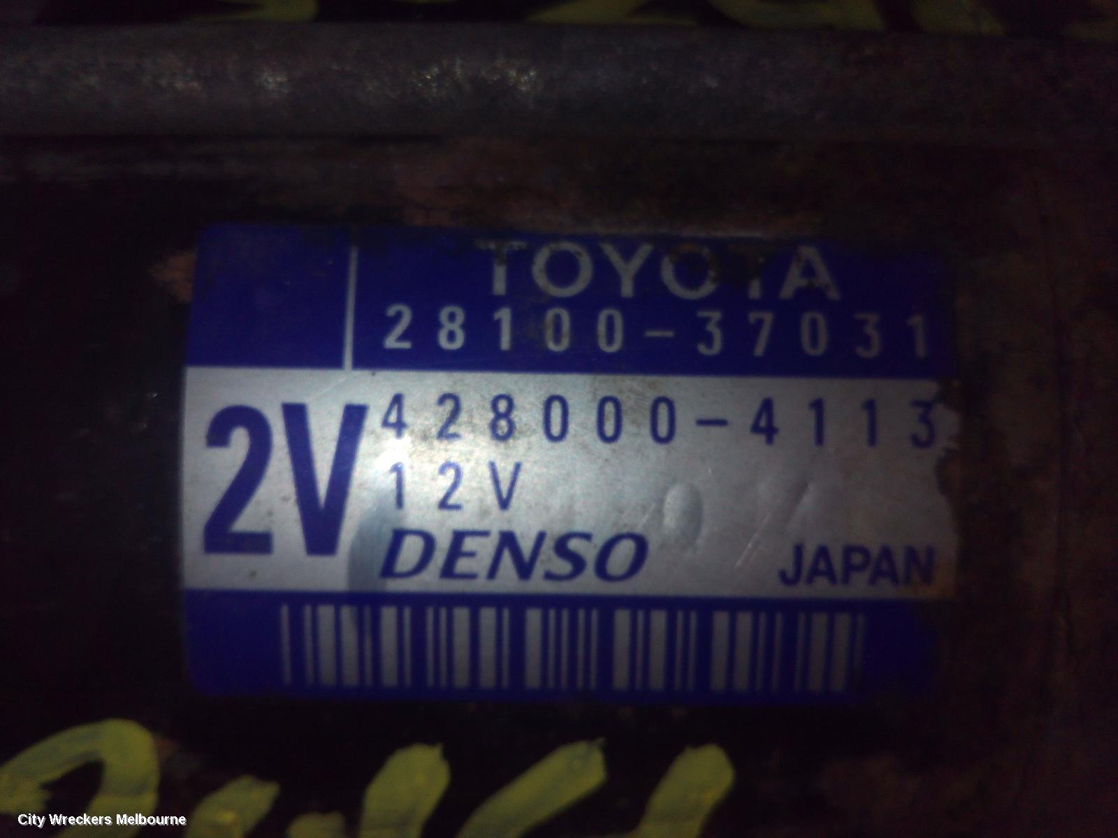 TOYOTA RAV4 STARTER, PETROL, 2.0, 3ZR-FE, ZSA42R, 12/2012 - 11/2018