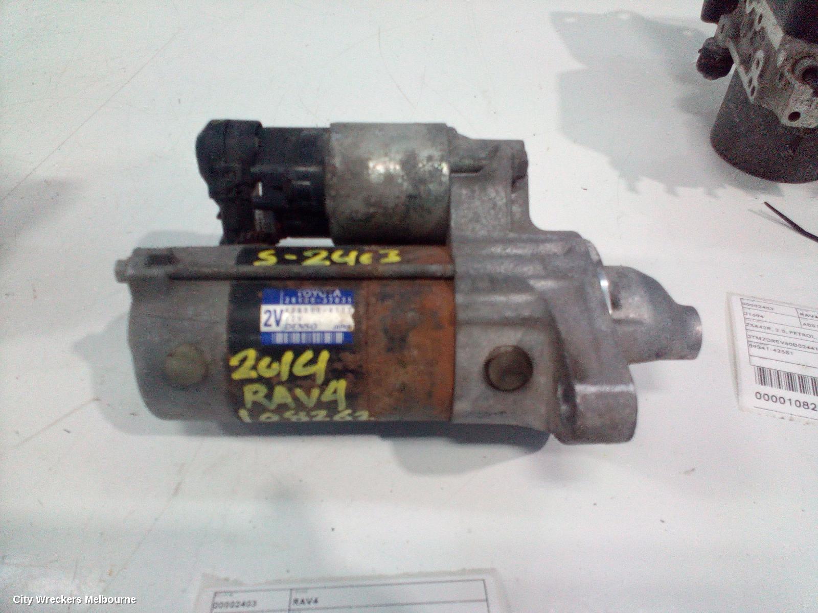 TOYOTA RAV4 STARTER, PETROL, 2.0, 3ZR-FE, ZSA42R, 12/2012 - 11/2018