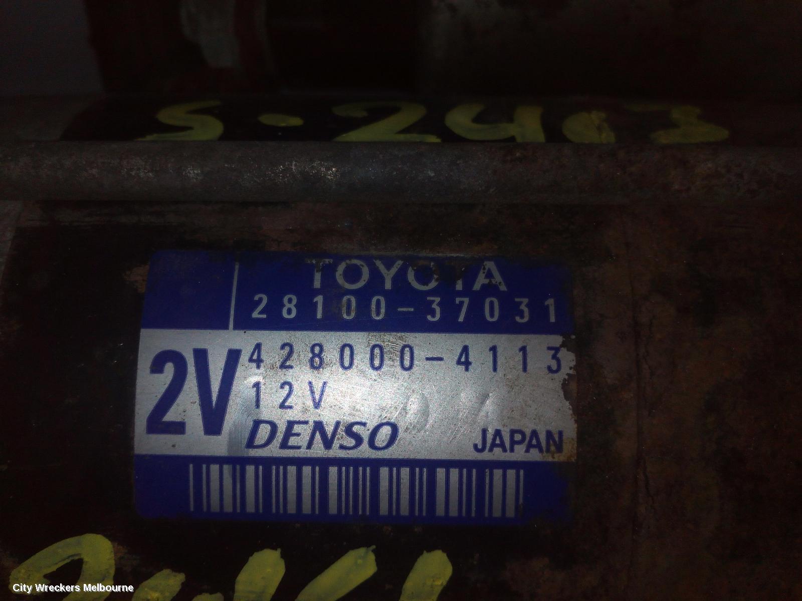 TOYOTA RAV4 STARTER, PETROL, 2.0, 3ZR-FE, ZSA42R, 12/2012 - 11/2018