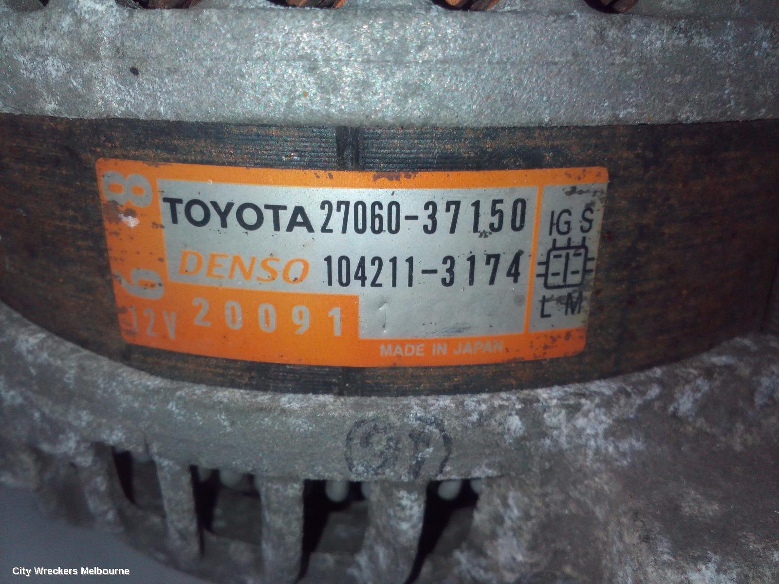 TOYOTA RAV4 ALTERNATOR, PETROL, 2.0, 3ZR-FE, 100AMP, ZSA42R, 12/2012 - 11/2018