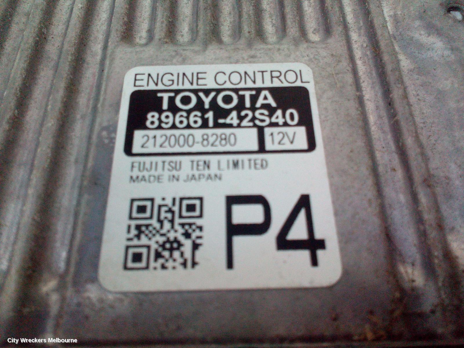TOYOTA RAV4 ECU, ENGINE ECU, 2.0, 3ZR-FE, PETROL, AUTO T/M, ECU ONLY, ZSA42R, 12/2012 - 11/2018
