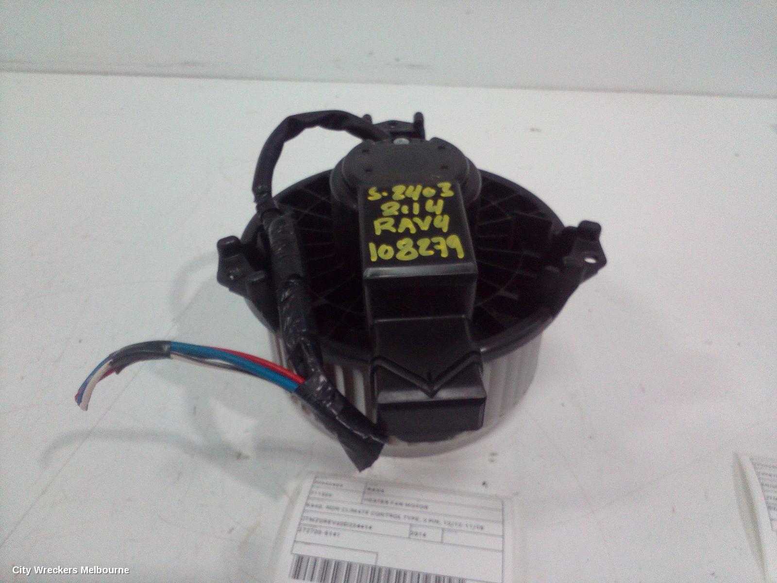 TOYOTA RAV4 HEATER FAN MOTOR, XA40, CLIMATE CONTROL TYPE, 3 PIN, 12/2012 - 12/2018