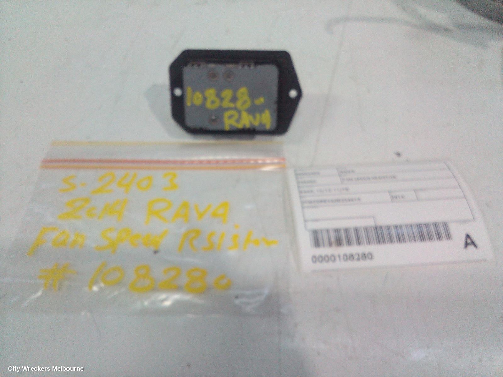 TOYOTA RAV4 FAN SPEED RESISTOR, XA40, 12/2012 - 11/2018