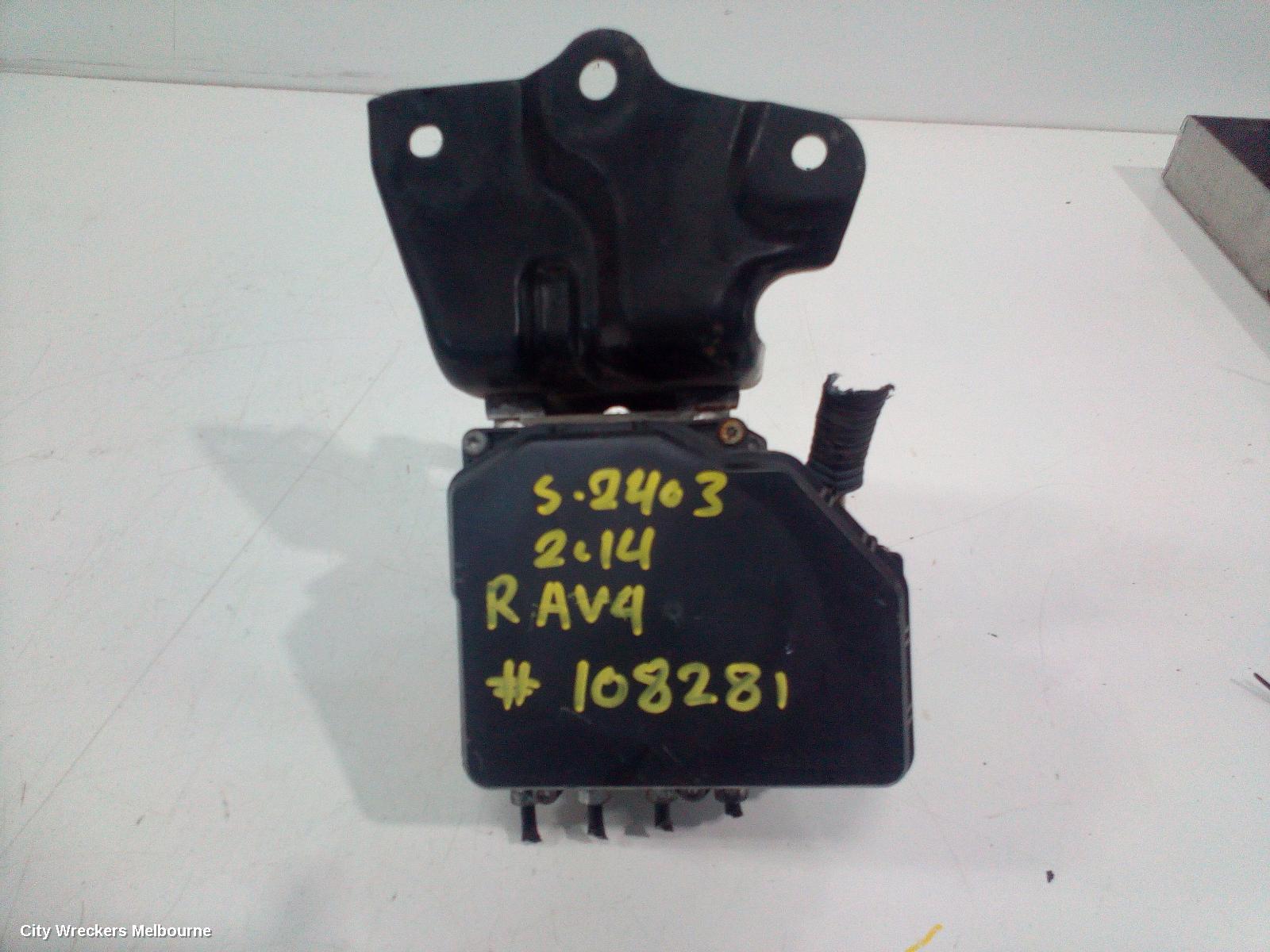 TOYOTA RAV4 ABS PUMP/MODULATOR, ZSA42R, 2.0, PETROL, AUTO T/M TYPE,12/2012 - 11/2018