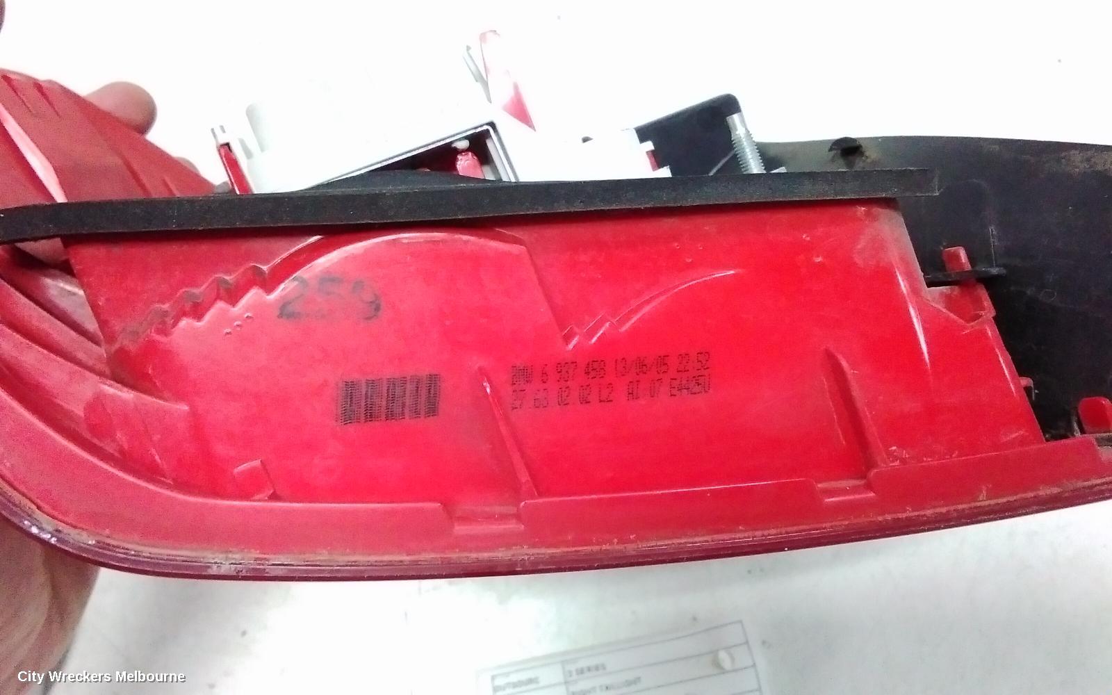 BMW 3 SERIES RIGHT TAILLIGHT, E90, SEDAN, NON LED TYPE, 03/2005 - 10/2008