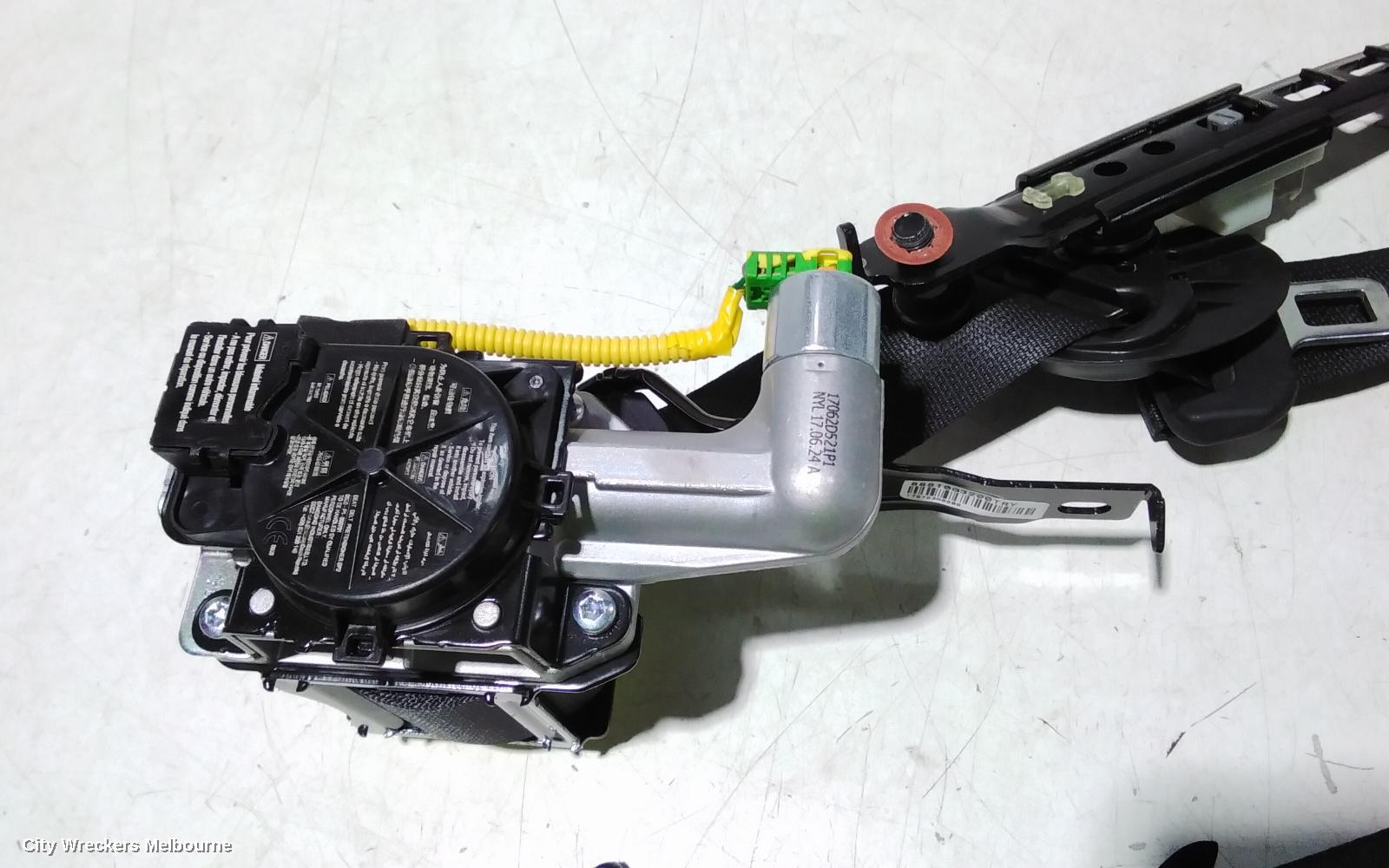HYUNDAI I30 SEATBELT/STALK, LH FRONT, SEAT BELT ONLY, BLACK, PD, HATCH (S.KOREA VIN KMHH), 03/2017 ONWARDS