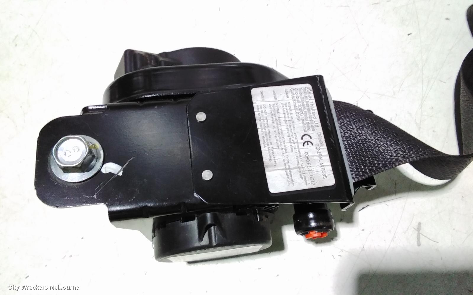 HOLDEN COLORADO SEATBELT/STALK, LH FRONT, SEAT BELT ONLY, DUAL CAB, RG, 01/2012 - 06/2016