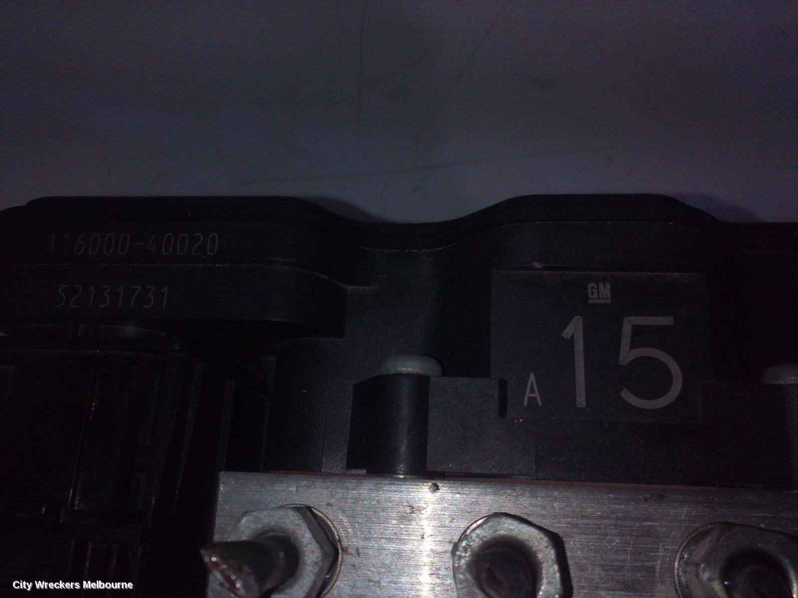 HOLDEN COLORADO ABS PUMP/MODULATOR, RG/RG7, P/N 52131731, 12/2012 - 12/2020