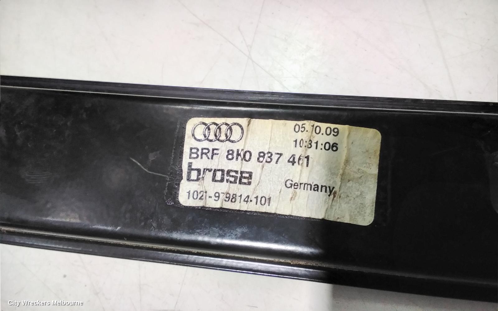AUDI A4 LEFT FRONT WINDOW REG/MOTOR, B8 8K, 02/2008 - 06/2010
