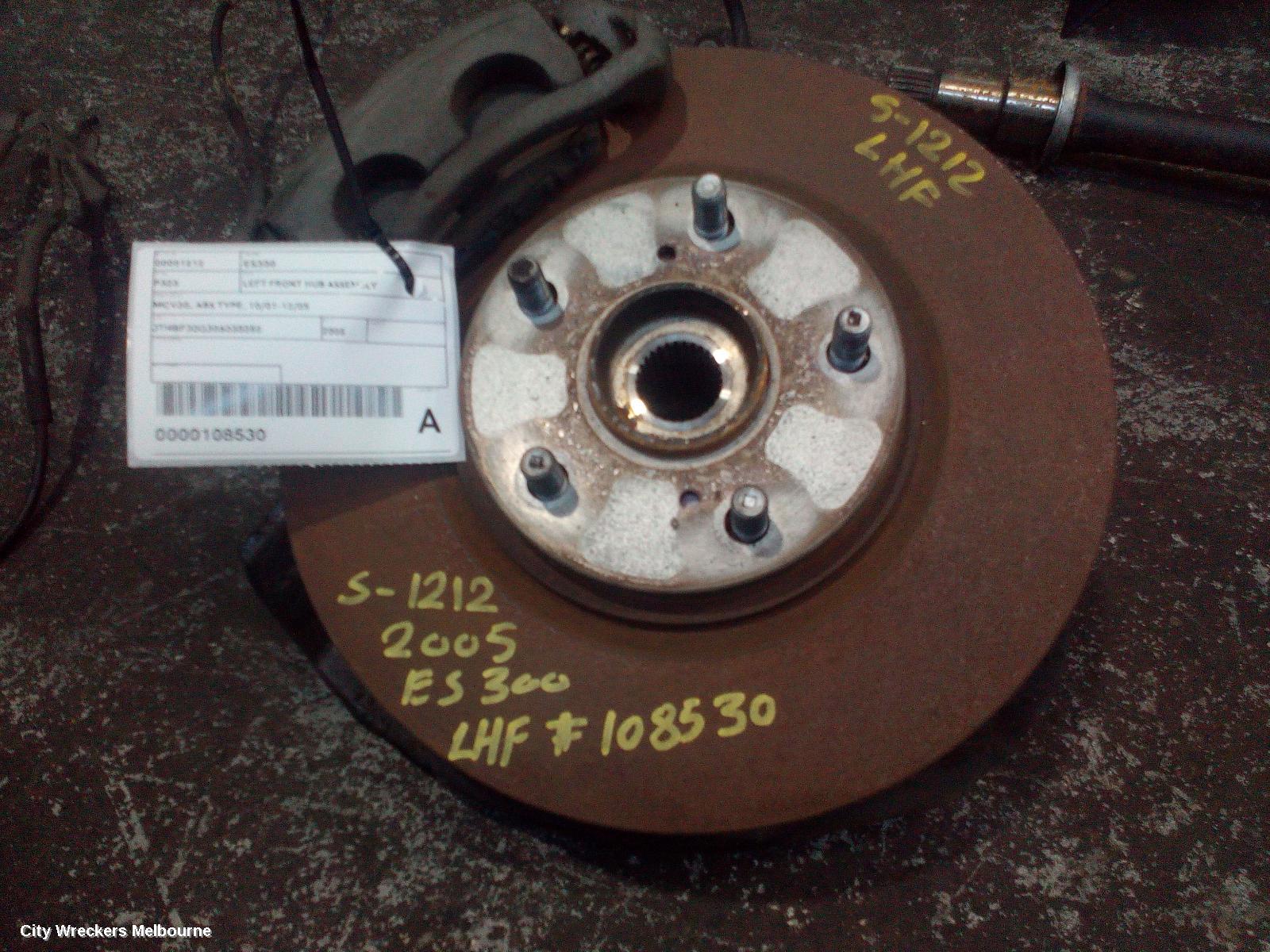 LEXUS ES300 (92-05) LEFT FRONT HUB ASSEMBLY, MCV30, ABS TYPE, 10/2001 - 12/2005