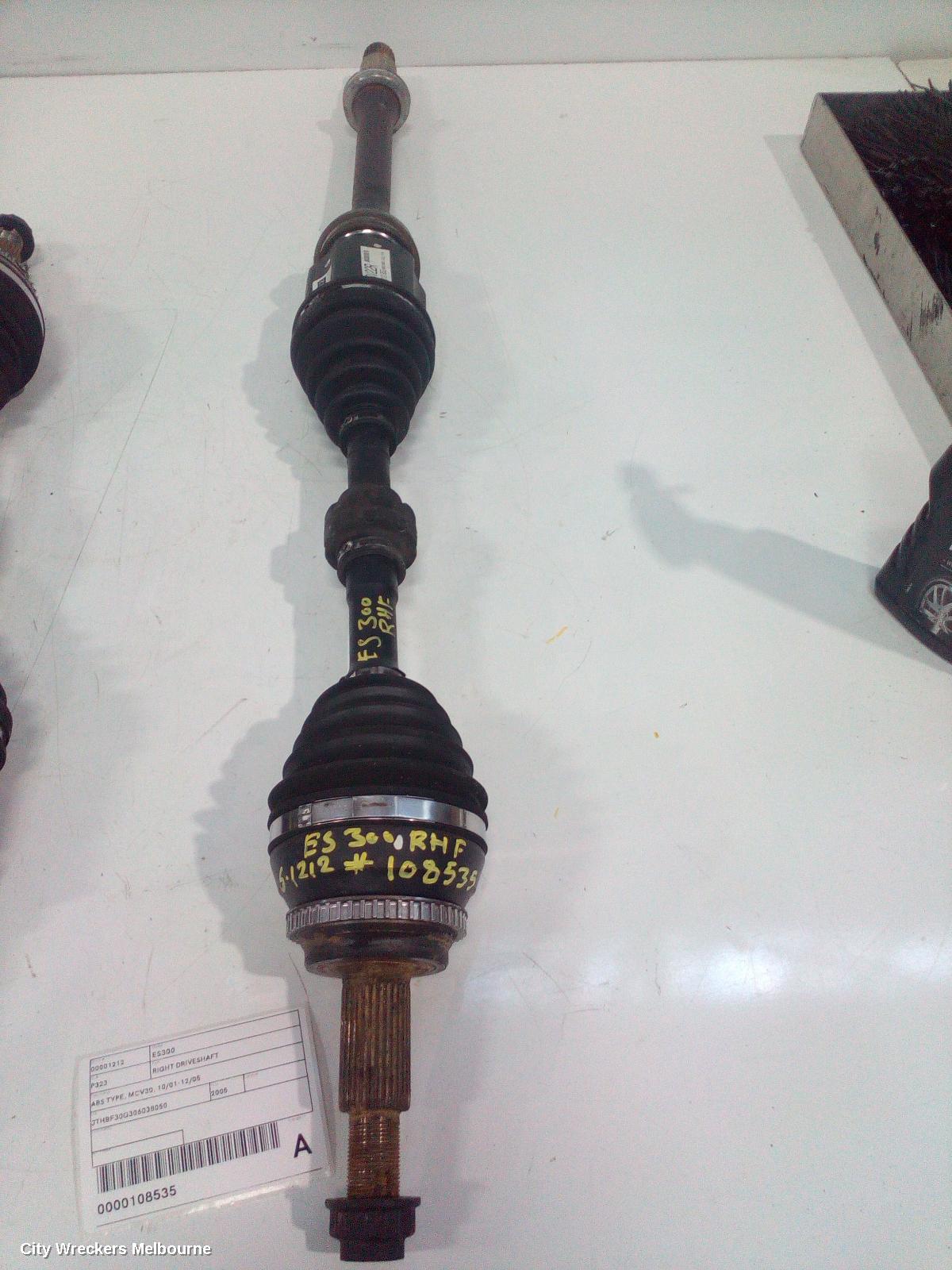LEXUS ES300 (92-05) RIGHT DRIVESHAFT, ABS TYPE, MCV30, 10/2001 - 12/2005