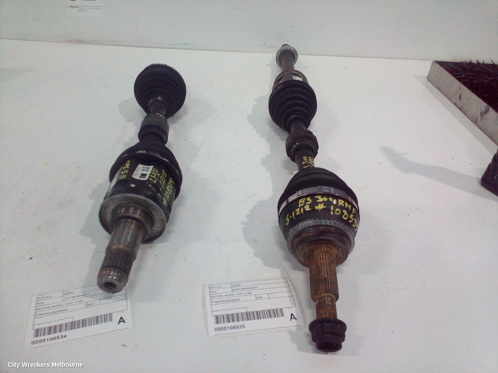 LEXUS ES300 (92-05) RIGHT DRIVESHAFT, ABS TYPE, MCV30, 10/2001 - 12/2005