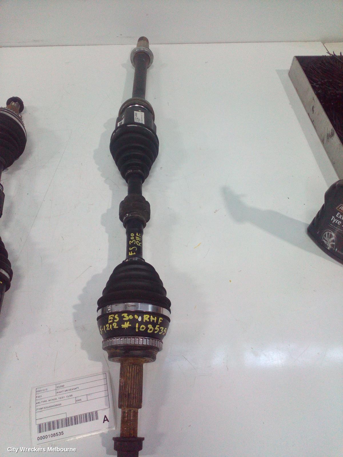 LEXUS ES300 (92-05) RIGHT DRIVESHAFT, ABS TYPE, MCV30, 10/2001 - 12/2005