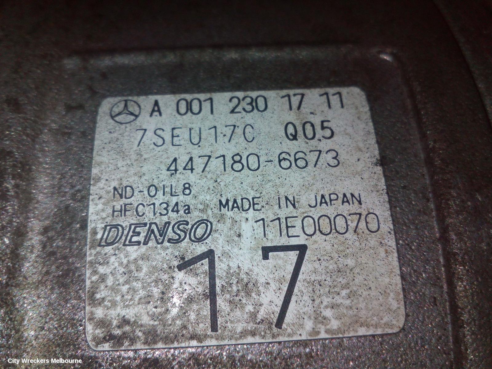 MERCEDES VITO A/C COMPRESSOR, 639, 2.1, DIESEL, P/N A0012301711, 05/2004 - 01/2011