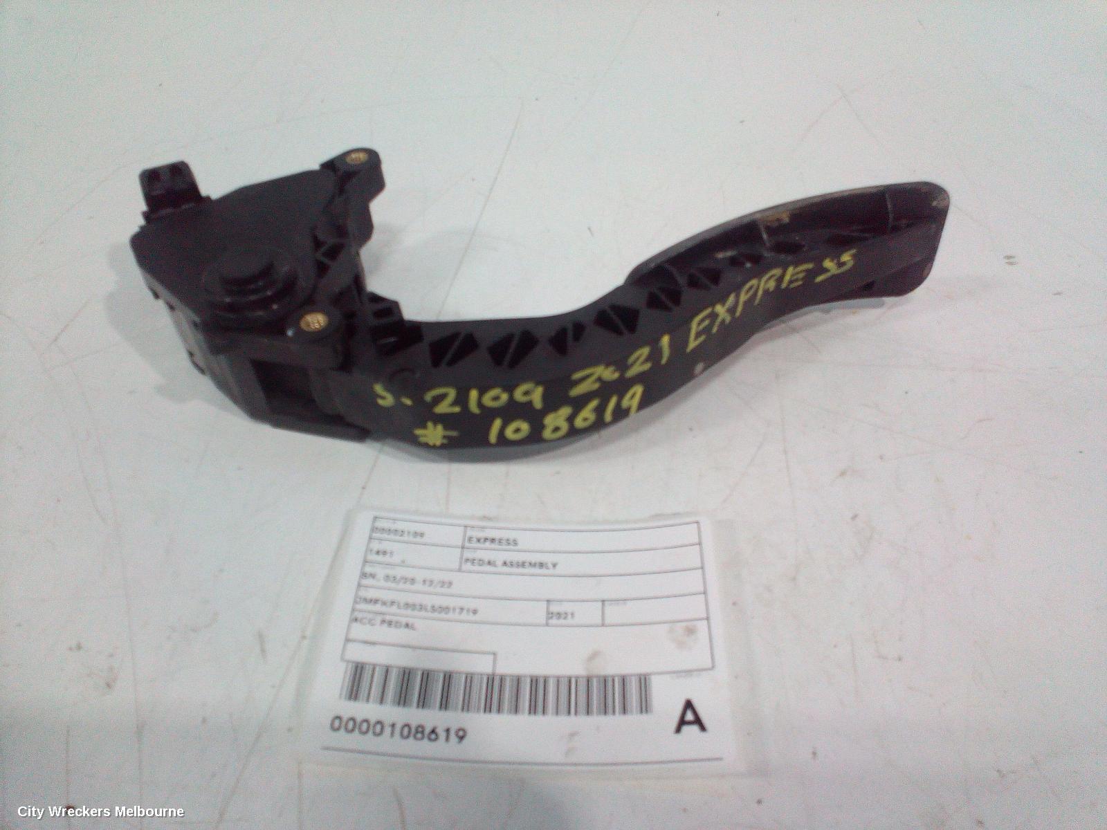 MITSUBISHI EXPRESS PEDAL ASSEMBLY, SN, ACCELERATOR PEDAL, 03/2020 - 12/2022