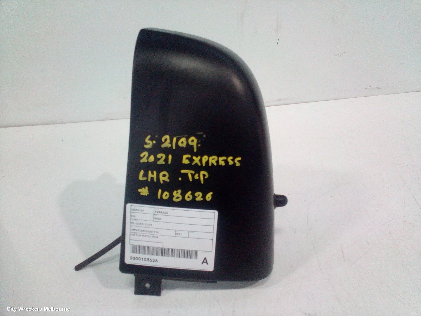 MITSUBISHI EXPRESS, SN, 03/2020 - 12/2022, LHR TOP PLSTIC TRIM: 108626