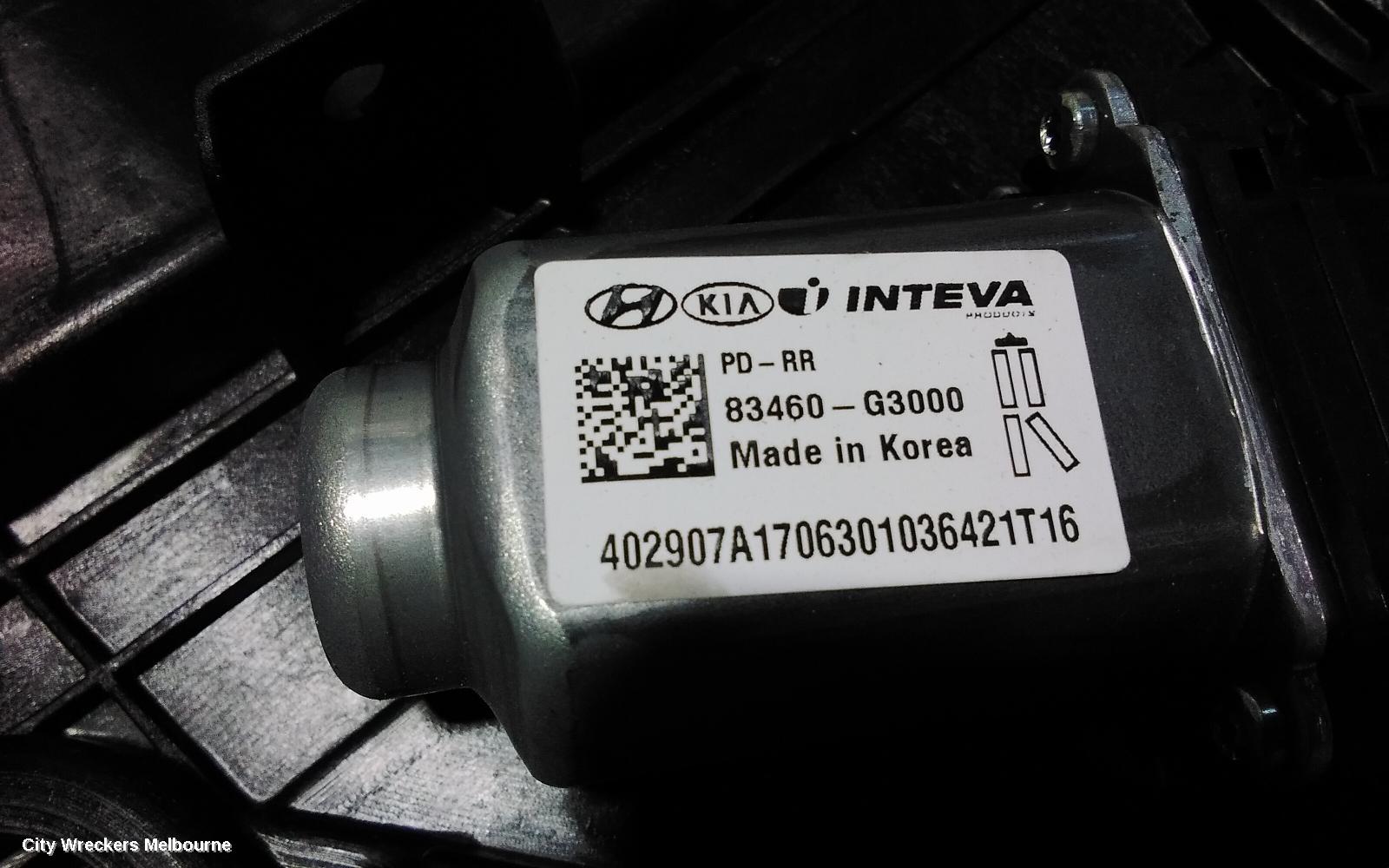 HYUNDAI I30 RIGHT REAR WND REG/MOTOR, PD, HATCH (S. KOREA VIN KMHH), DOOR REG ASSY (REG AND MOTOR), 03/2017 ONWARDS