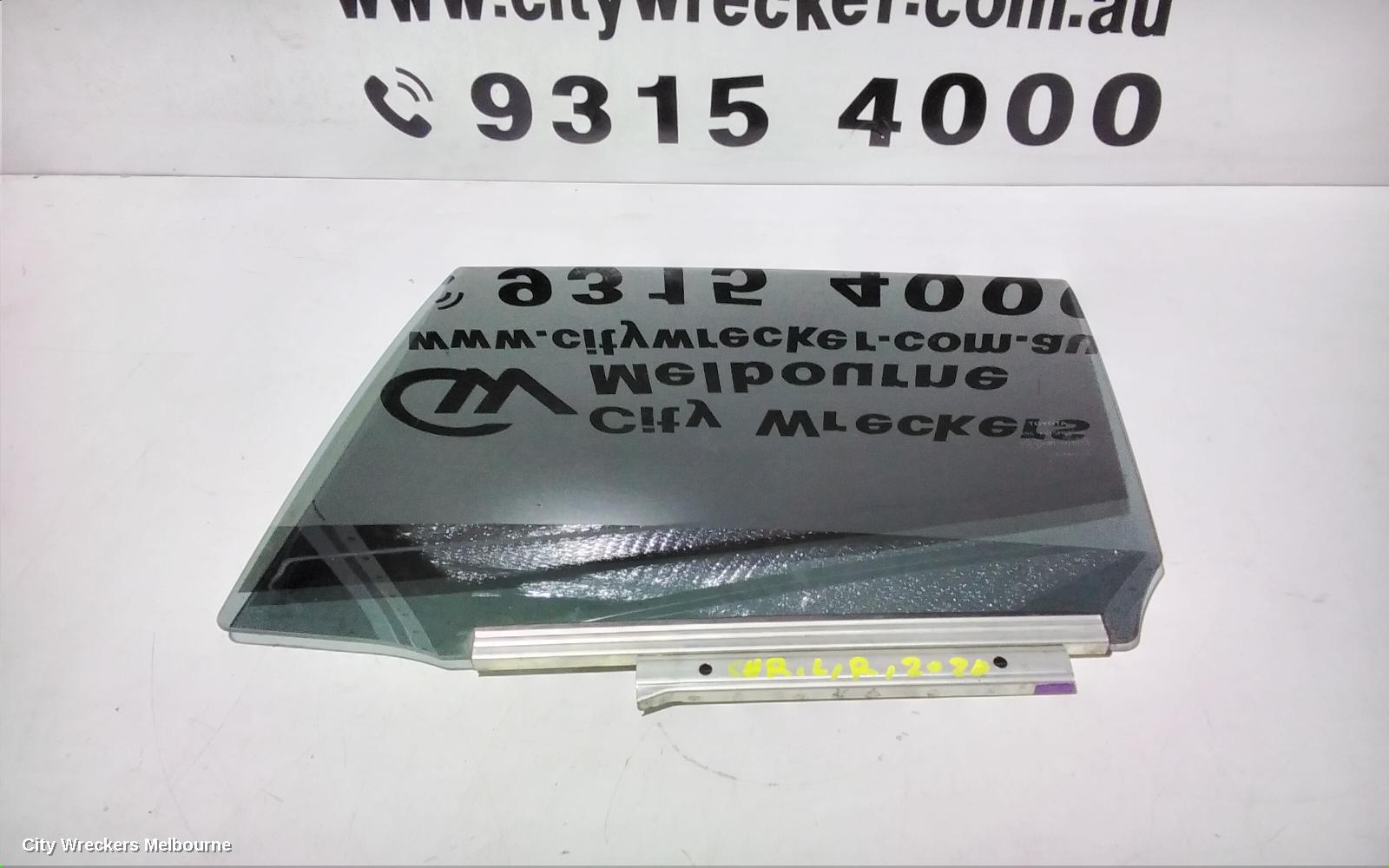 TOYOTA C-HR LEFT REAR DOOR WINDOW, GEN 1, DARK TYPE, 12/2016 ONWARDS