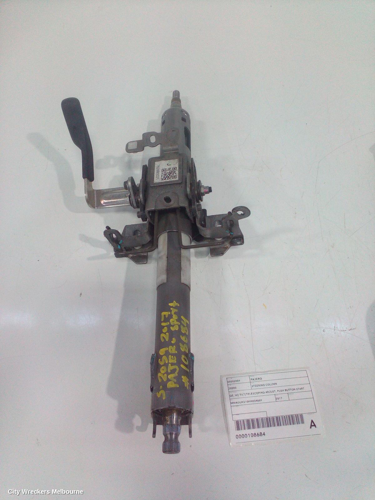 MITSUBISHI PAJERO STEERING COLUMN, QE, W/ TILT/TELESCOPING ADJUST, PUSH BUTTON START TYPE, PAJERO SPORT, 10/2015 ONWARDS