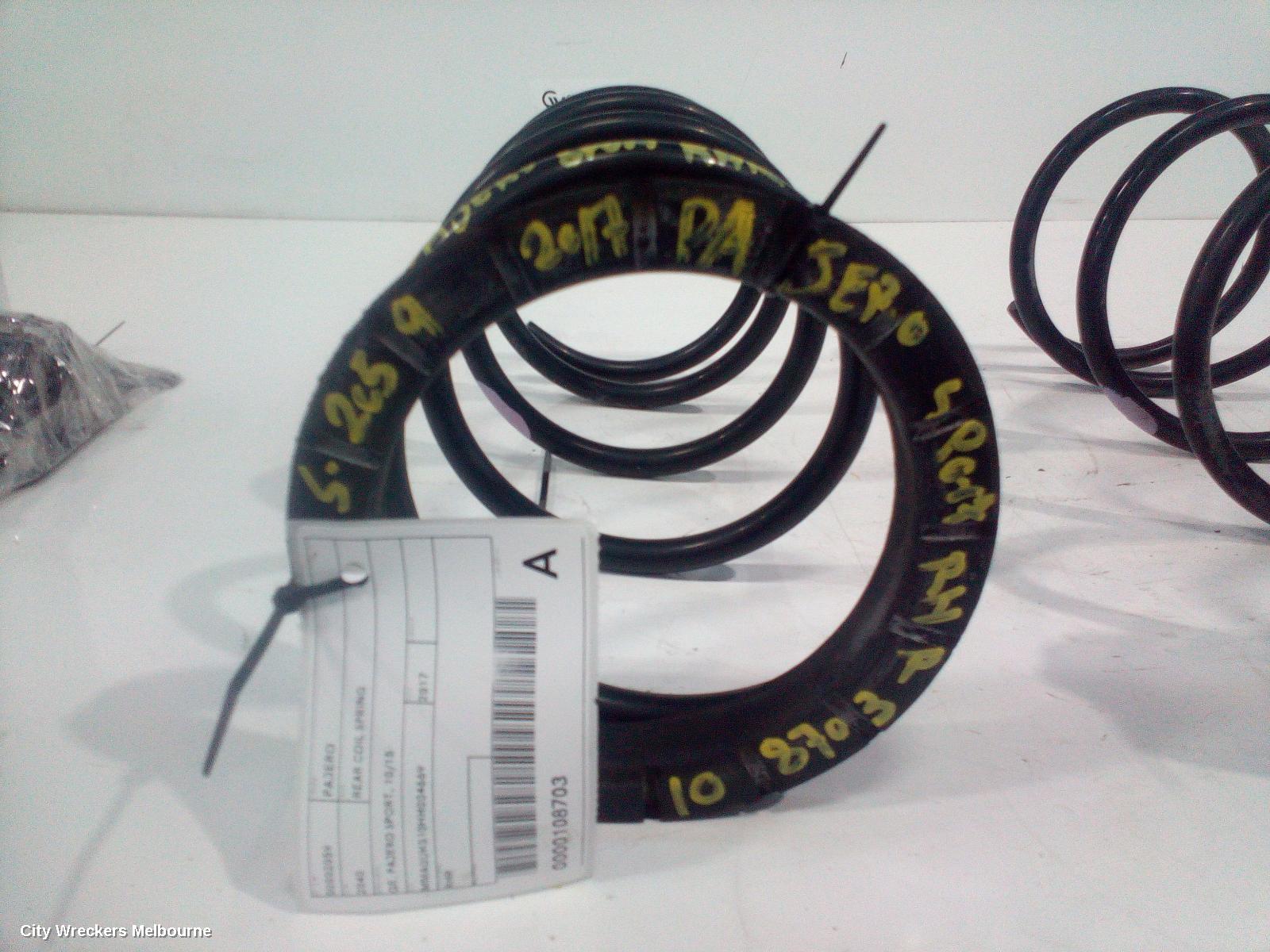 MITSUBISHI PAJERO REAR COIL SPRING, QE, PAJERO SPORT, 4WD, LH SIDE, 10/2015 ONWARDS