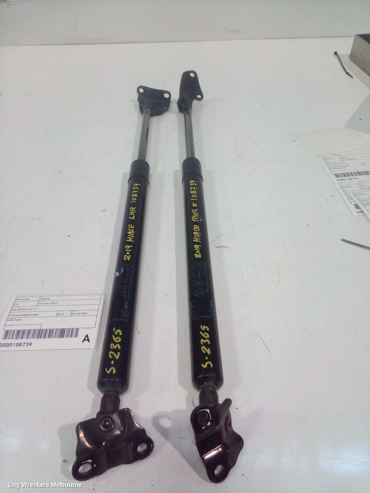 TOYOTA HIACE HATCH STRUT, LWB/SWB, PAIR, 300 SERIES, 02/2019 ONWARDS