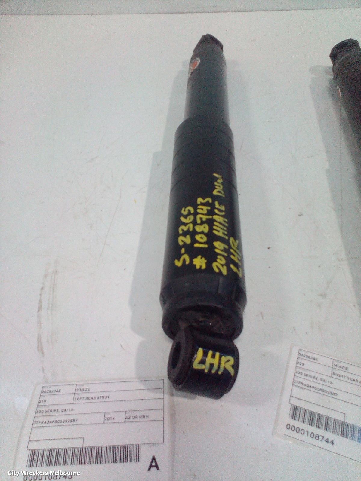 TOYOTA HIACE LEFT REAR STRUT, 300 SERIES, 02/2019 ONWARDS