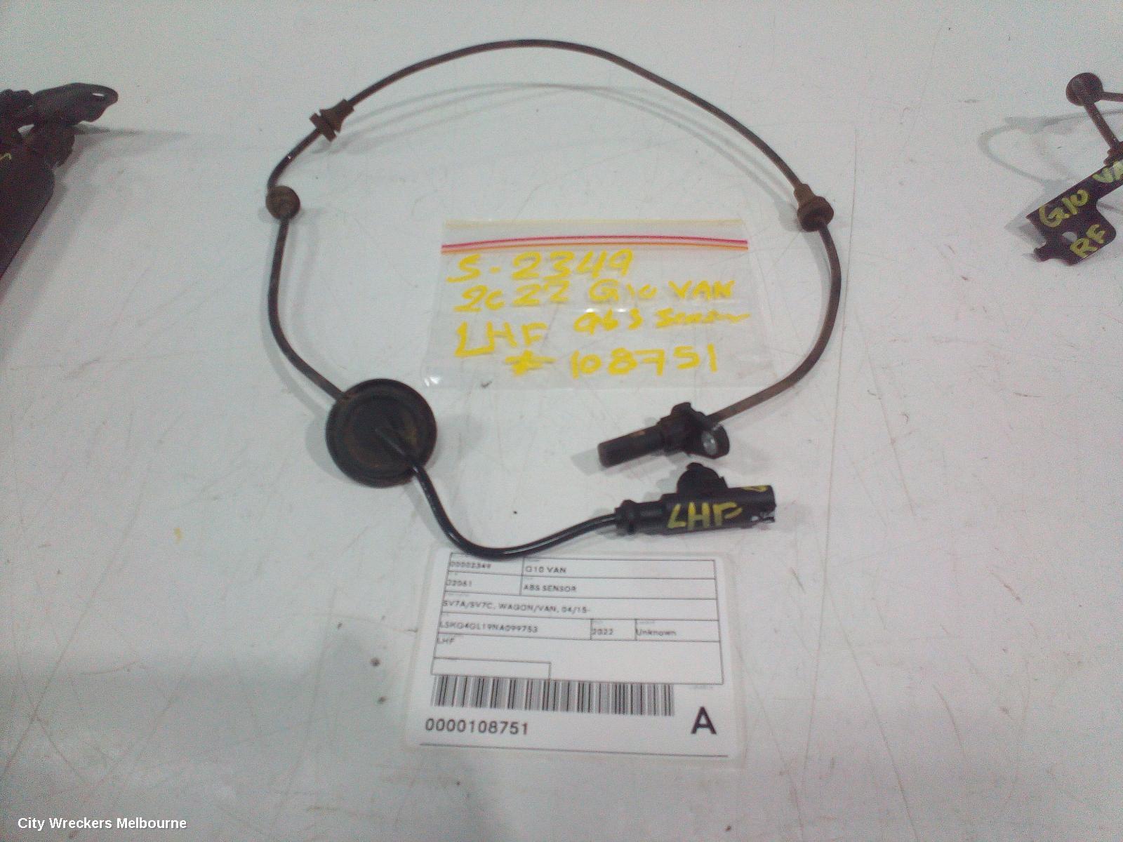LDV G10 ABS SENSOR, SV7A/SV7C, WAGON/VAN, LH FRONT, 04/2015 ONWARDS