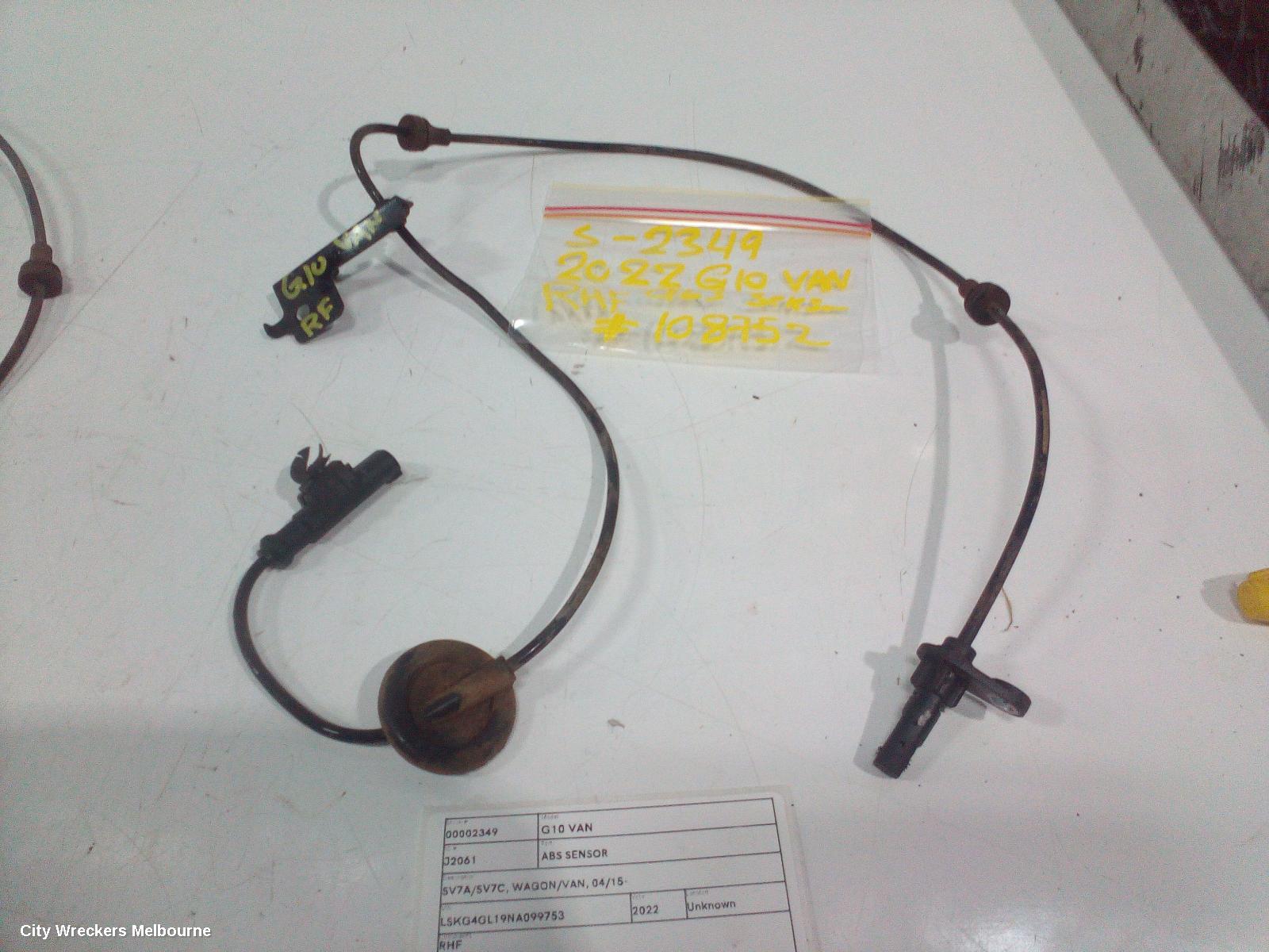 LDV G10 ABS SENSOR, SV7A/SV7C, WAGON/VAN, RH FRONT, 04/2015 ONWARDS