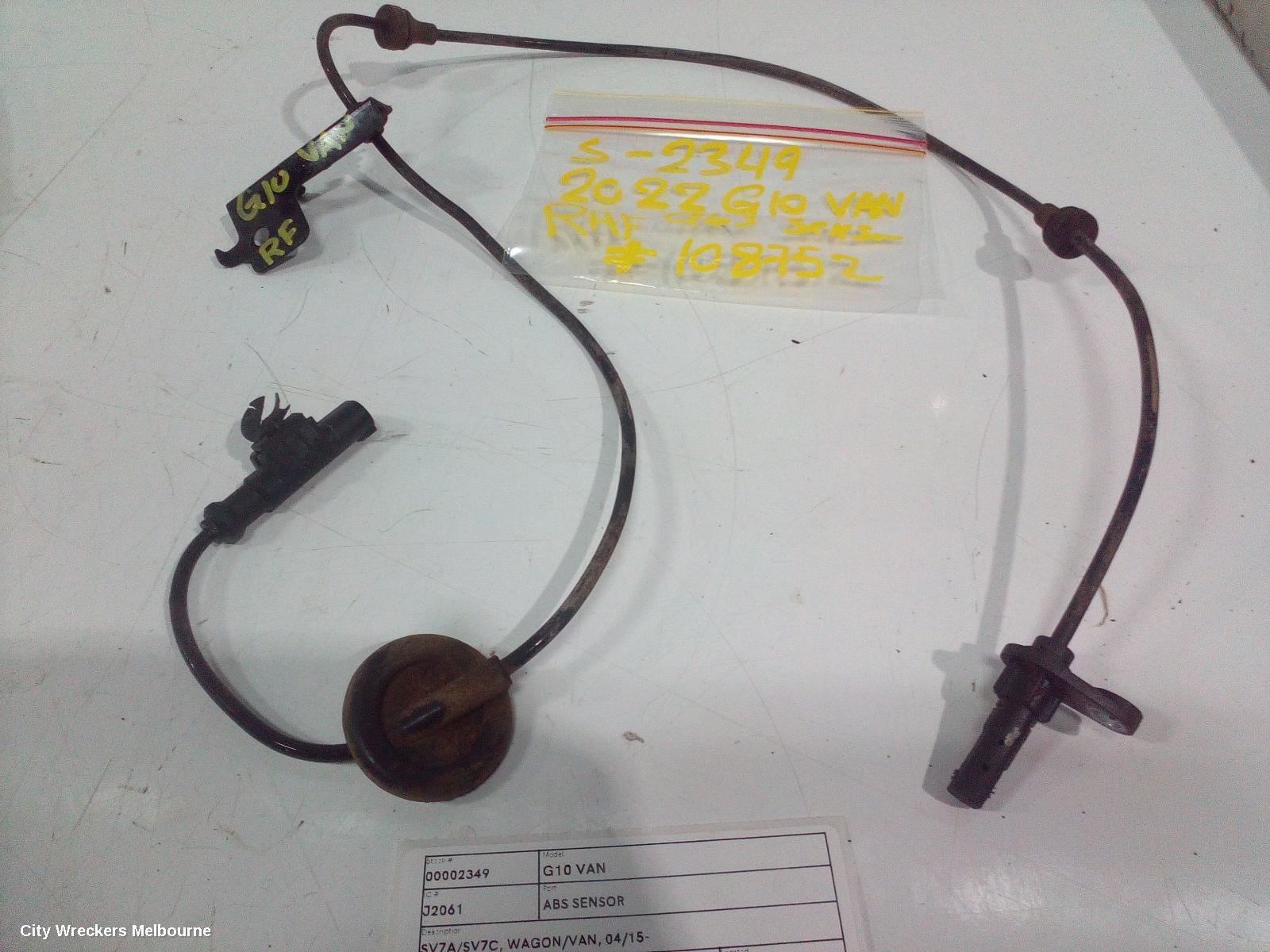 LDV G10 ABS SENSOR, SV7A/SV7C, WAGON/VAN, RH FRONT, 04/2015 ONWARDS