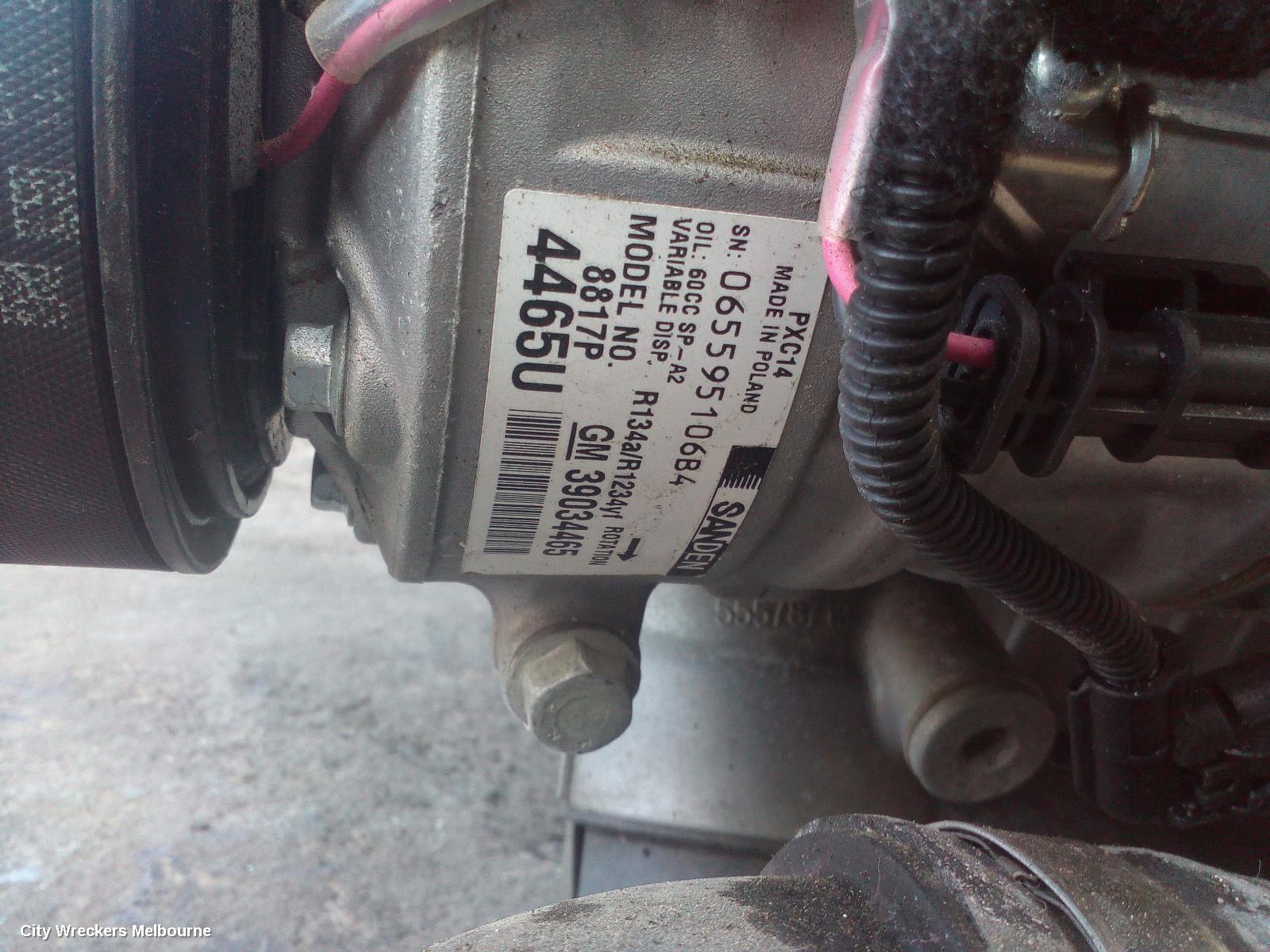 HOLDEN ASTRA A/C COMPRESSOR, BK, 1.6, PETROL, 09/2016 ONWARDS