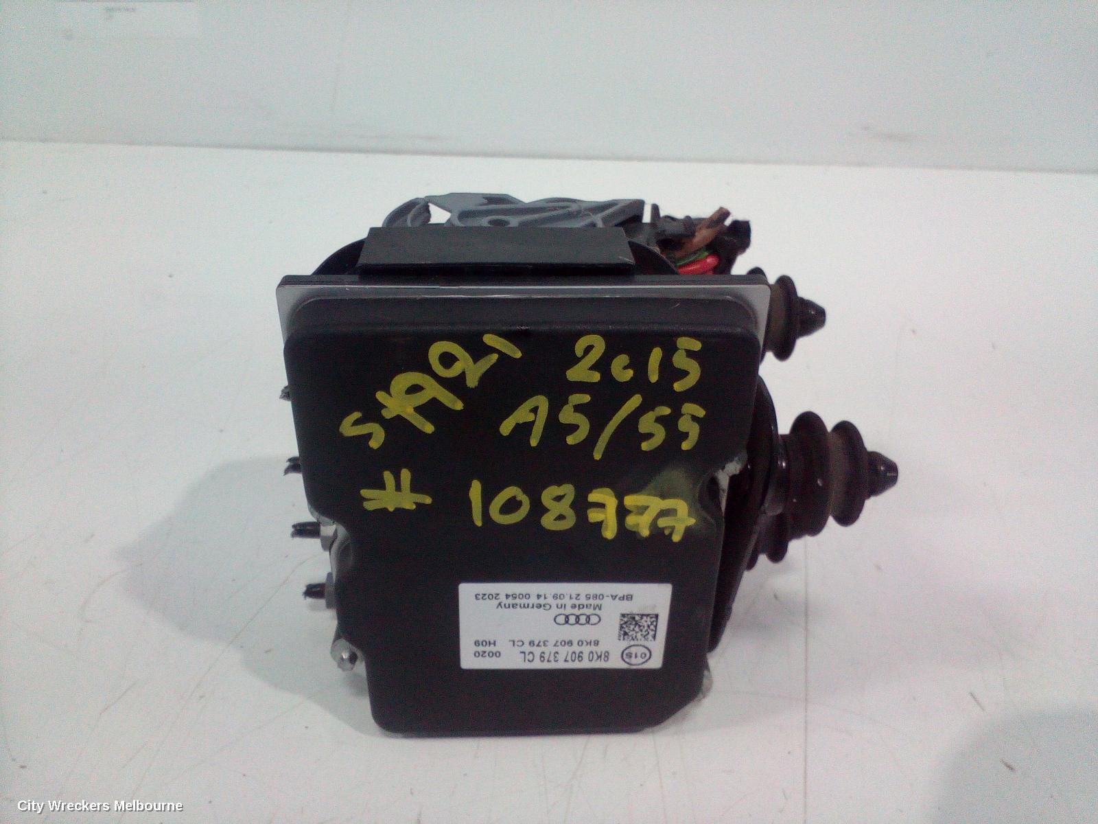 AUDI A5 ABS PUMP/MODULATOR, 8T, P/N 8K0907379CL, 10/2011 - 11/2016