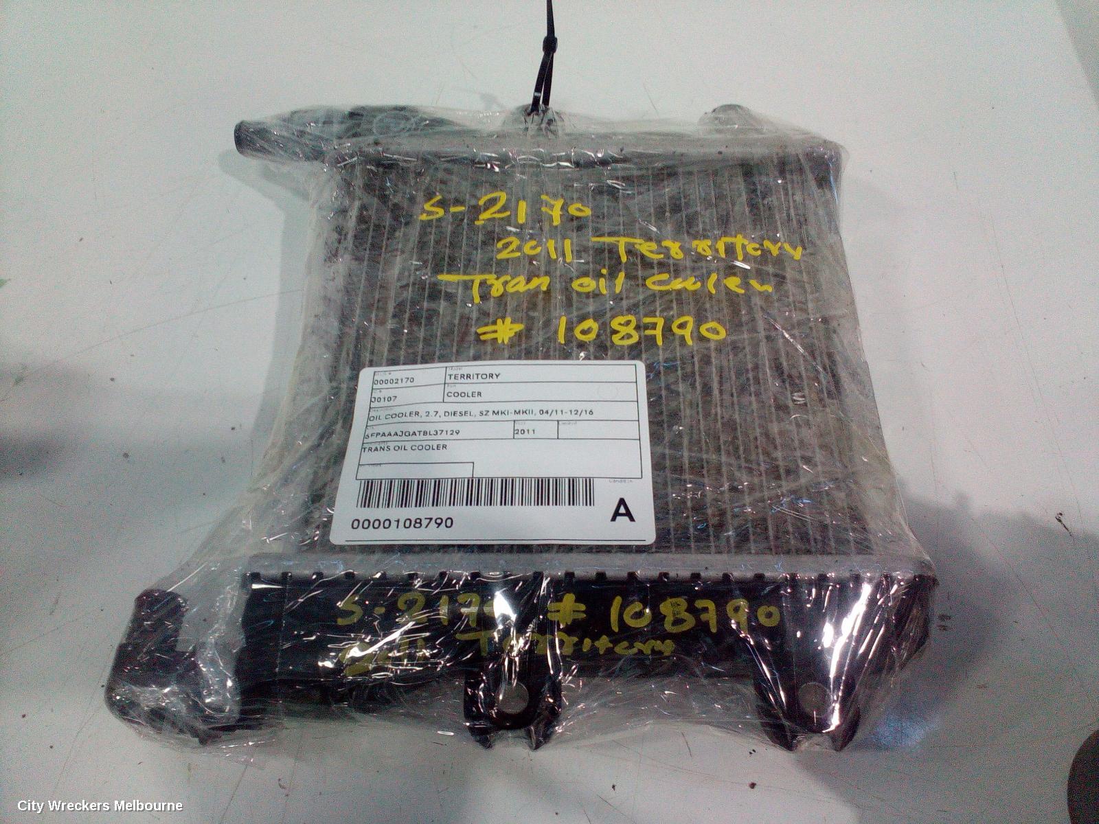 FORD TERRITORY COOLER, OIL COOLER, 2.7, DIESEL, SZ MKI-MKII, 04/2011 - 12/2016