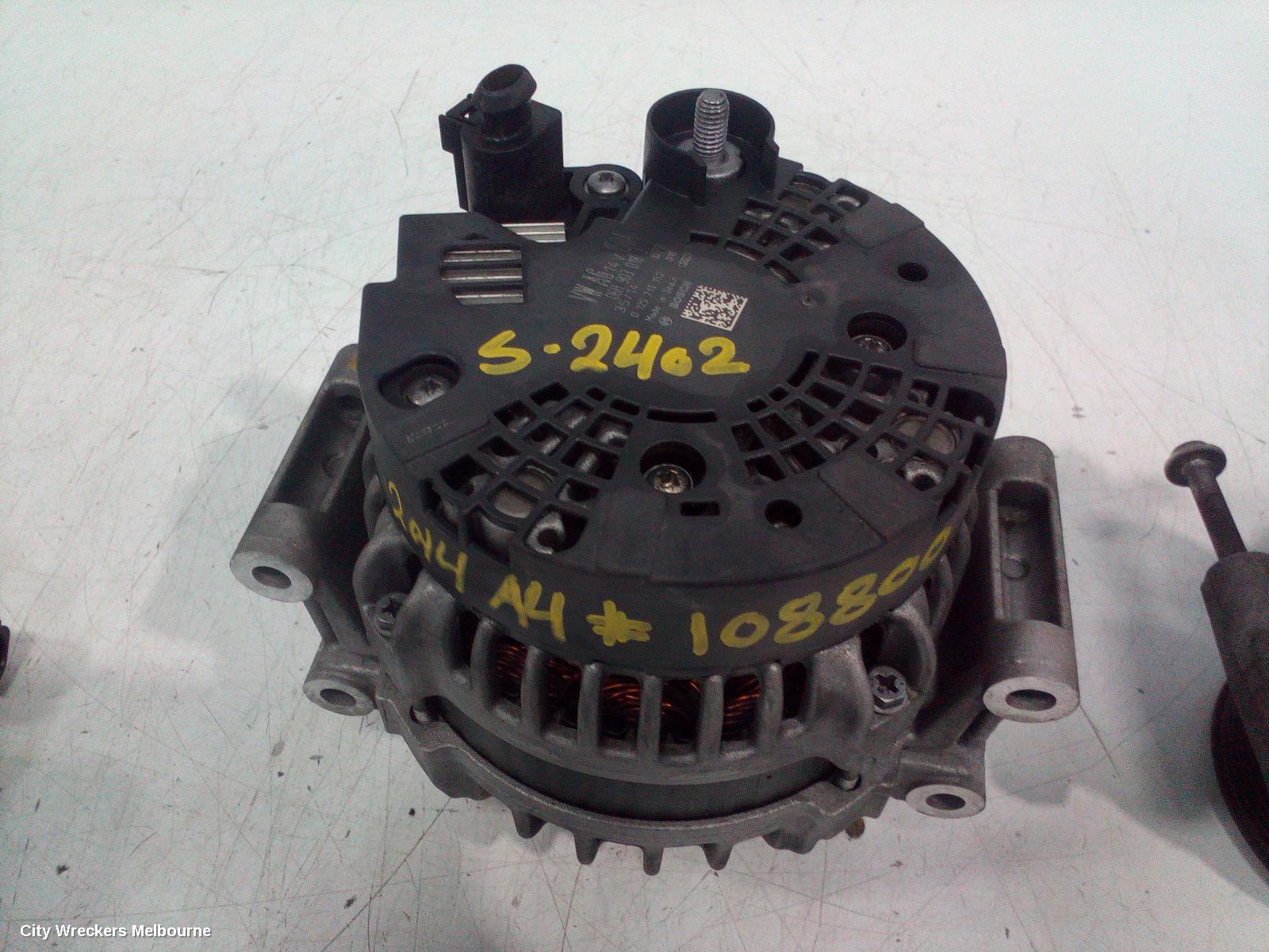 AUDI A4 ALTERNATOR, PETROL, 1.8/2.0, CABB/CDHB/CDNB/CDNC CODE, B8 8K, 02/2008 - 01/2016