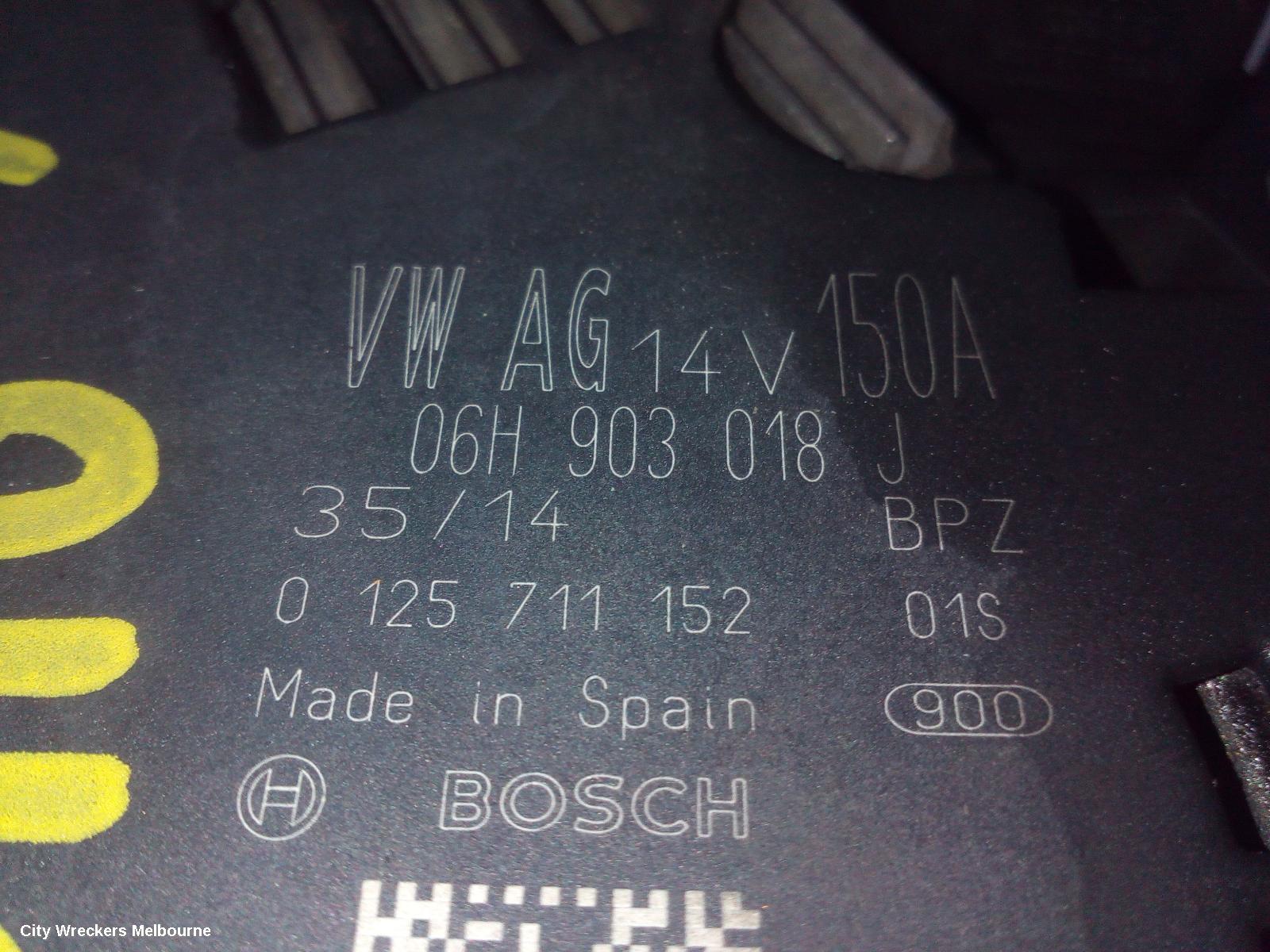 AUDI A4 ALTERNATOR, PETROL, 1.8/2.0, CABB/CDHB/CDNB/CDNC CODE, B8 8K, 02/2008 - 01/2016