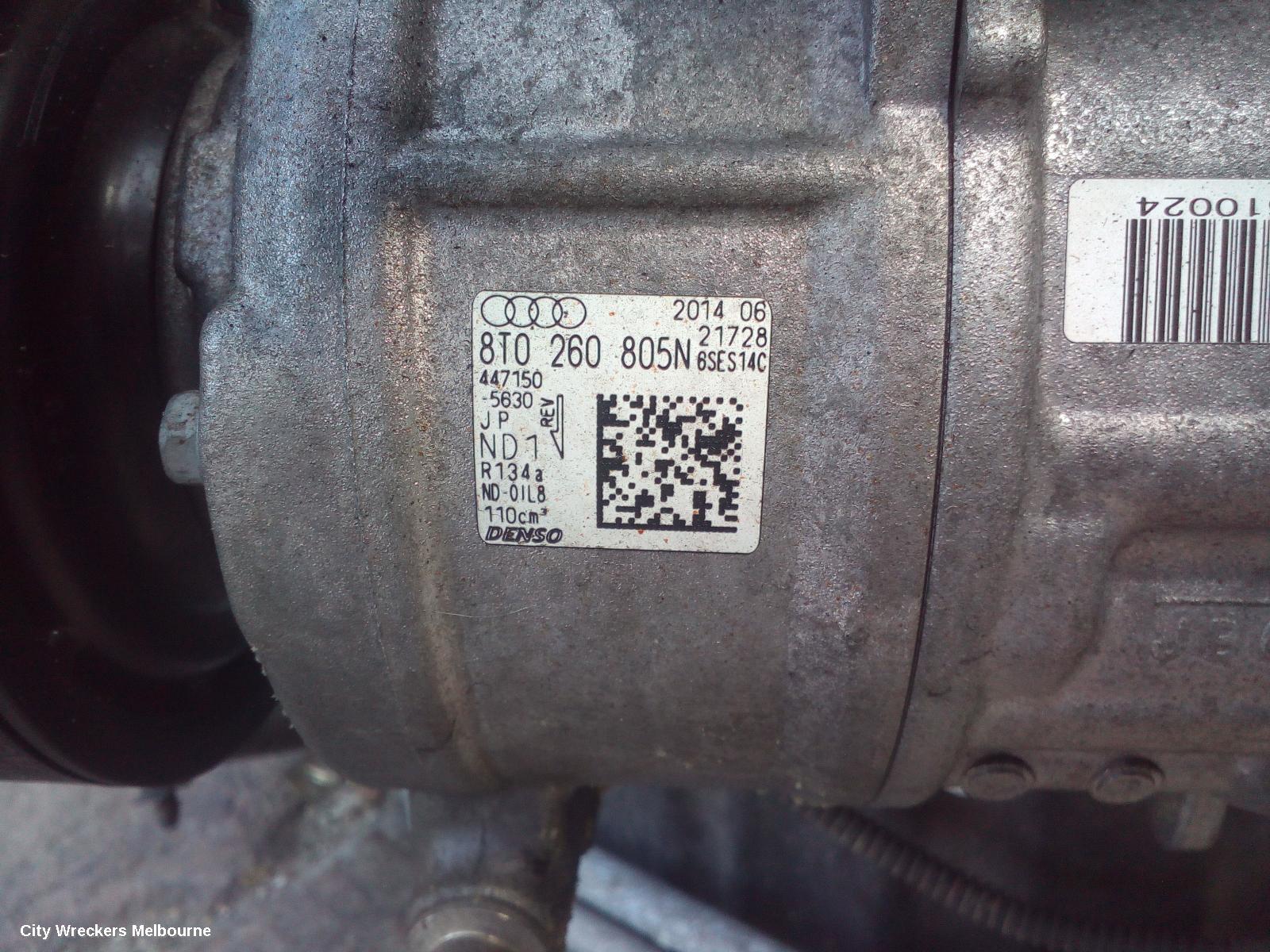 AUDI A4 A/C COMPRESSOR, B8 8K (A4), 2.0, PETROL, 07/2012 - 01/2016