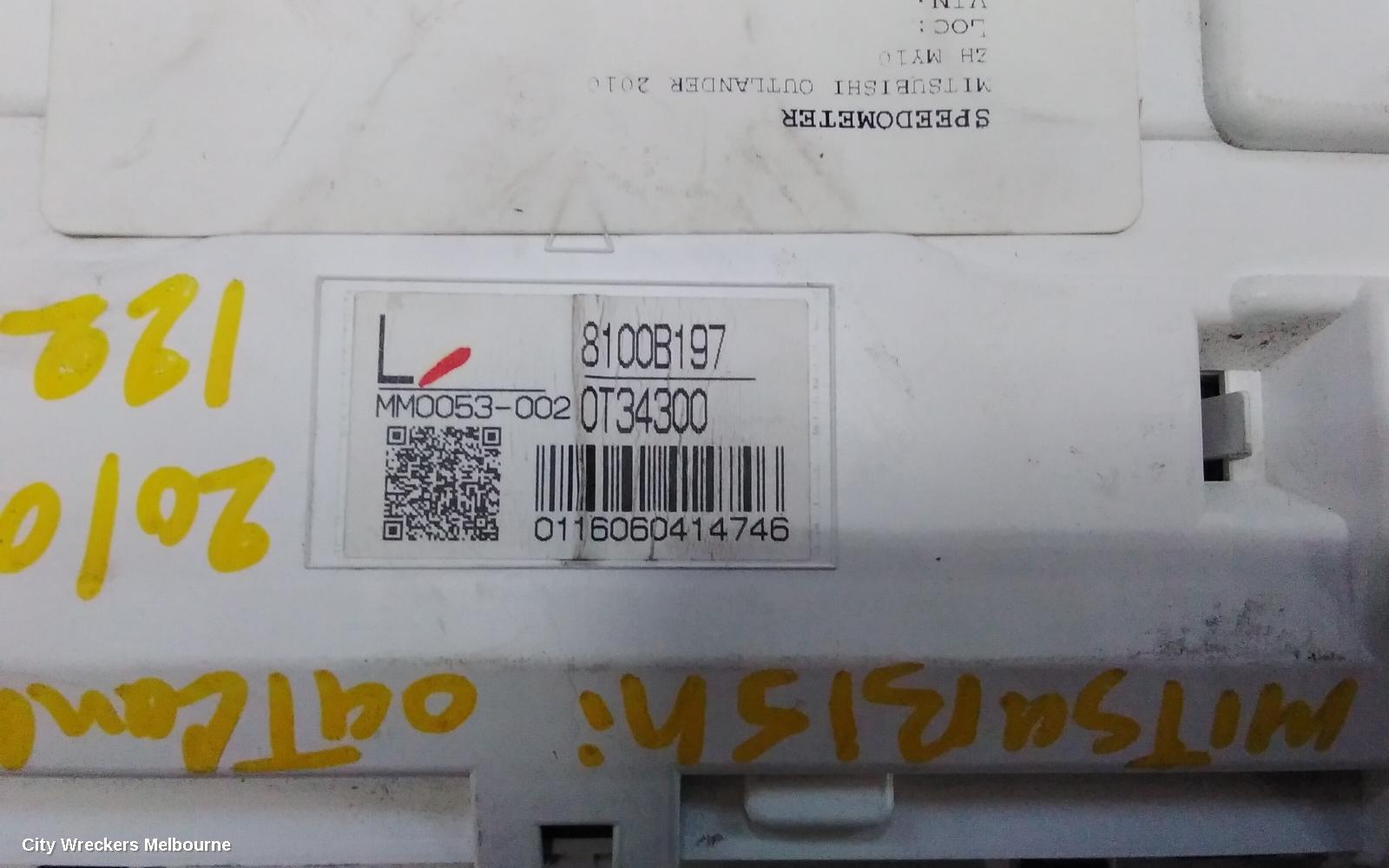 MITSUBISHI OUTLANDER INSTRUMENT CLUSTER, ZH, 09/2009 - 10/2012