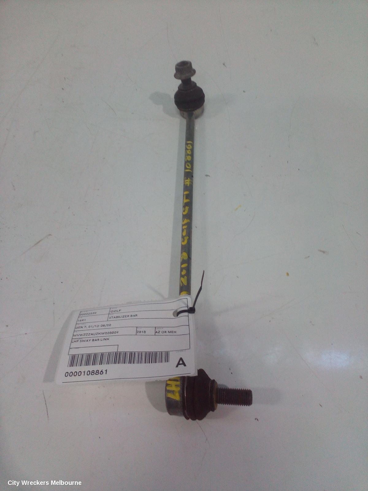 VOLKSWAGEN GOLF STABILISER BAR, GEN 7, 11/2012 - 08/2020