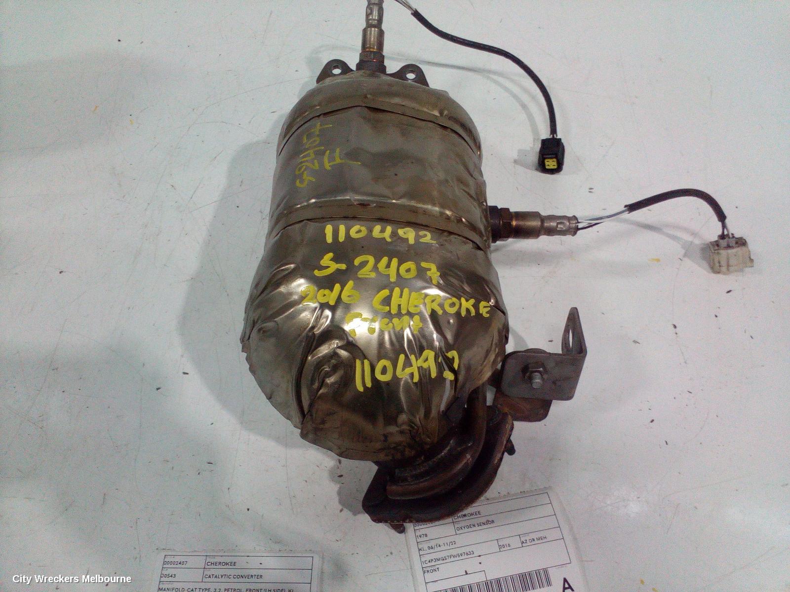 JEEP CHEROKEE CATALYTIC CONVERTER, MANIFOLD-CAT TYPE, 3.2, PETROL, FRONT (LH SIDE), KL, 02/2014 - 03/2018