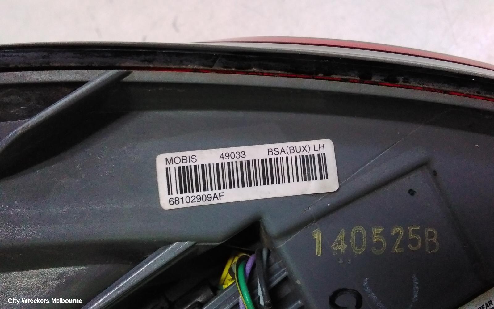 JEEP CHEROKEE LEFT TAILLIGHT, KL, IN BODY, 02/2014 - 03/2018
