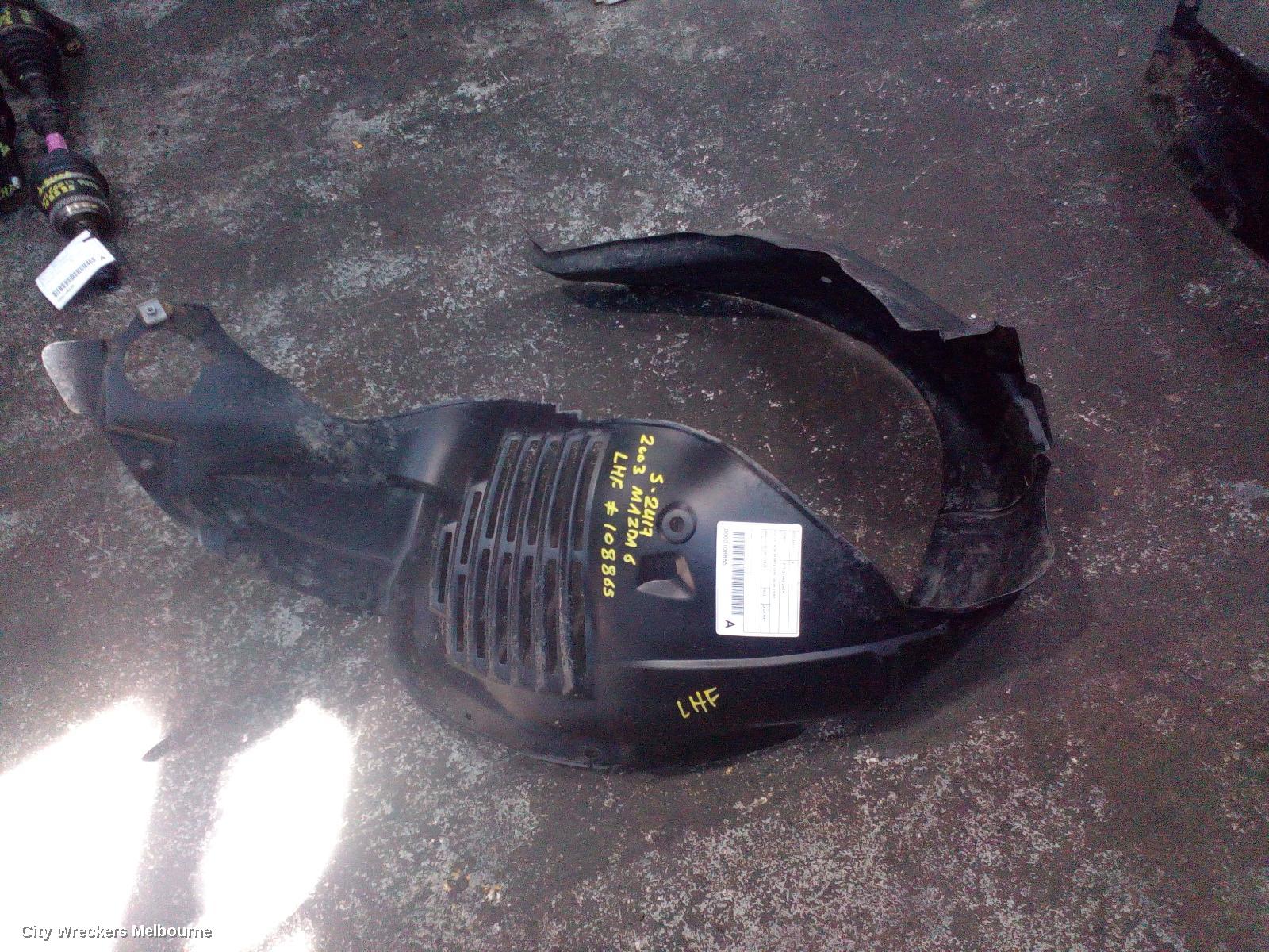 MAZDA 6 LEFT GUARD LINER, GG/GY, NON SPORTS TYPE, 09/2002 - 12/2007