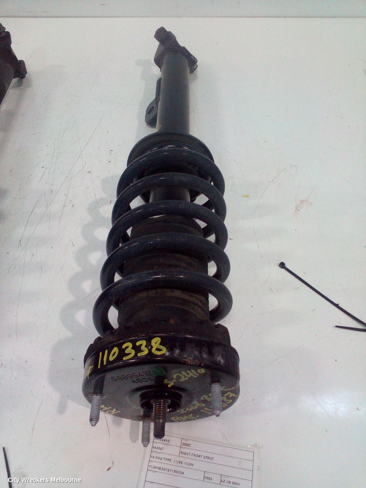 CHRYSLER 300C RIGHT FRONT STRUT, V6 ENG TYPE, 11/2005 - 12/2009