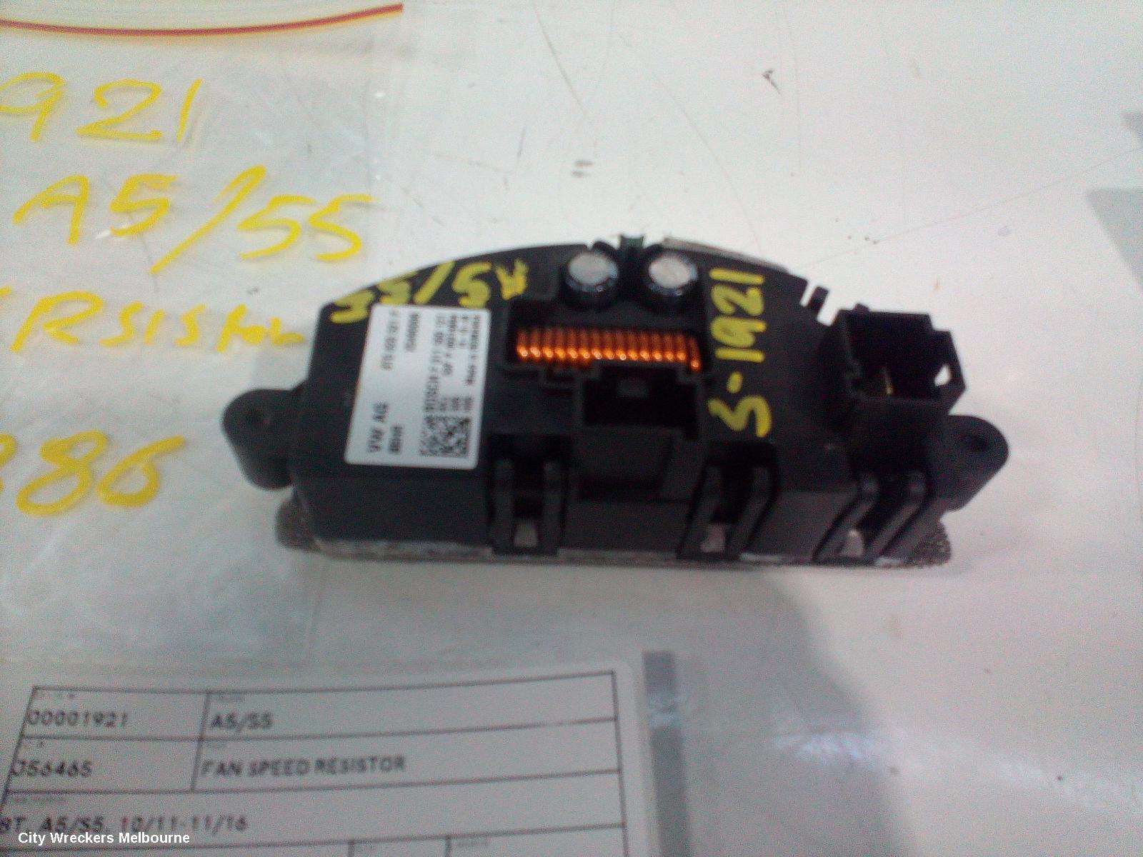 AUDI A5 FAN SPEED RESISTOR, 8T, A5/S5, 10/2011 - 11/2016