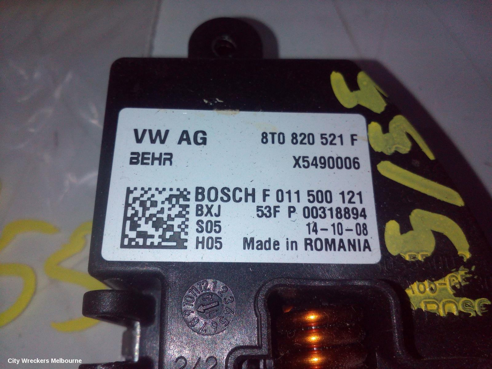 AUDI A5 FAN SPEED RESISTOR, 8T, A5/S5, 10/2011 - 11/2016