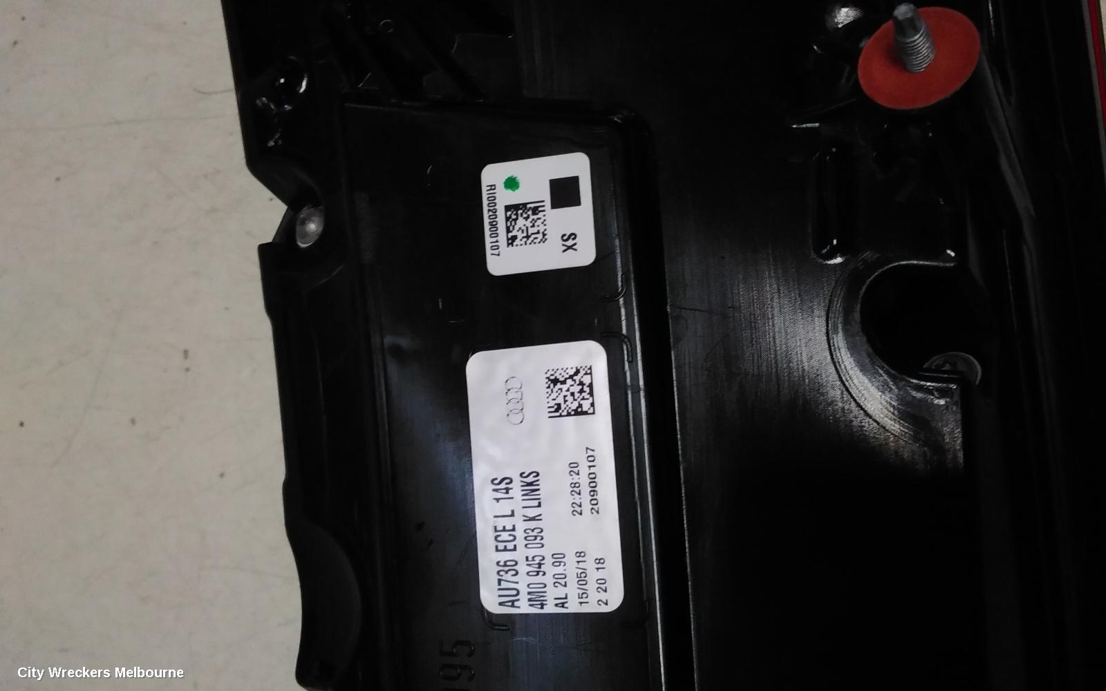 AUDI Q7 LEFT TAILLIGHT, 4M, IN LIFTGATE, OPT 8SK 4PIN, 09/2015 - 03/2020