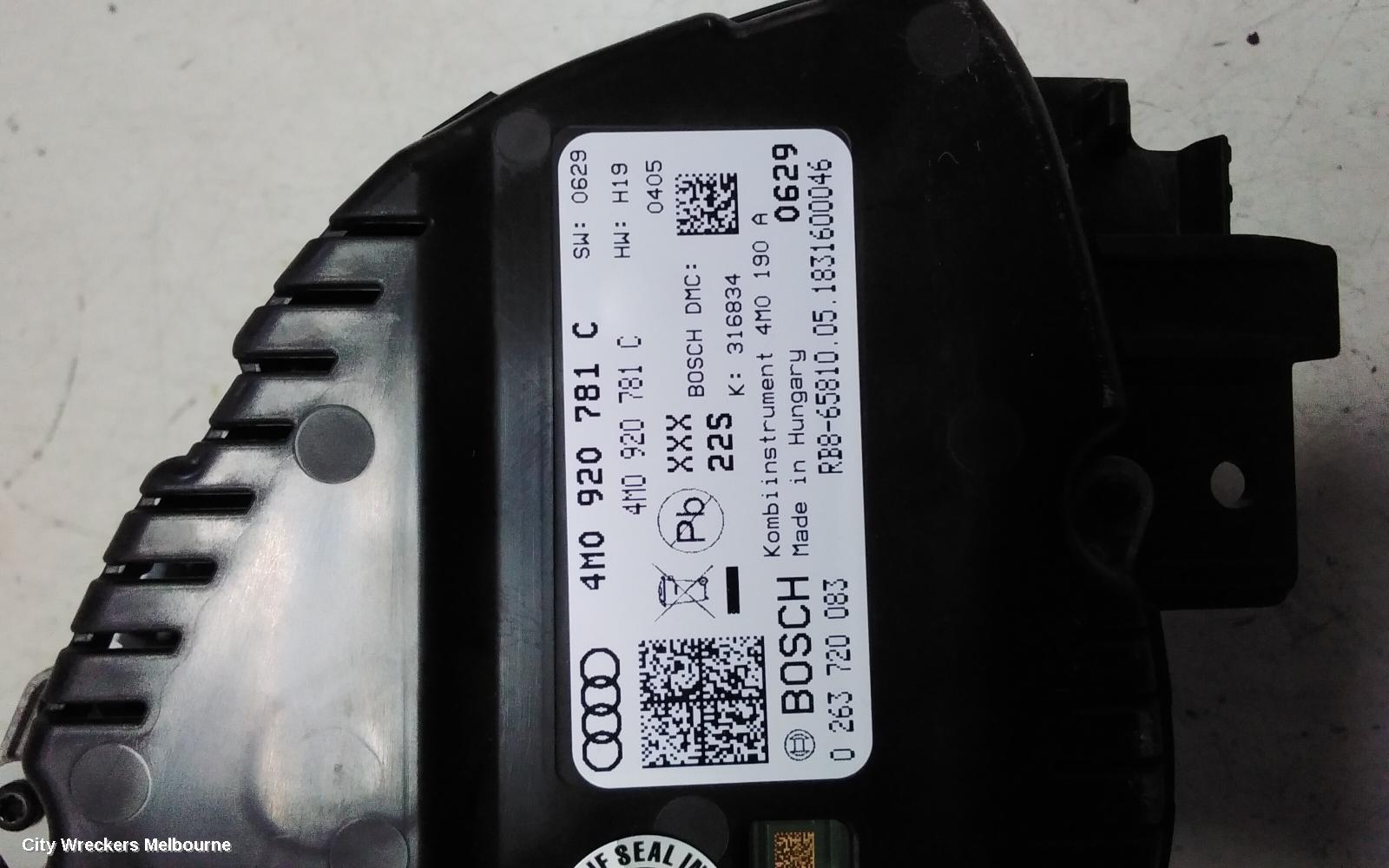 AUDI Q7 INSTRUMENT CLUSTER, INSTRUMENT CLUSTER, DIESEL, AUTO T/M, ANALOGUE TYPE, P/N 4M0920771, 4M, 09/2015 - 03/2020