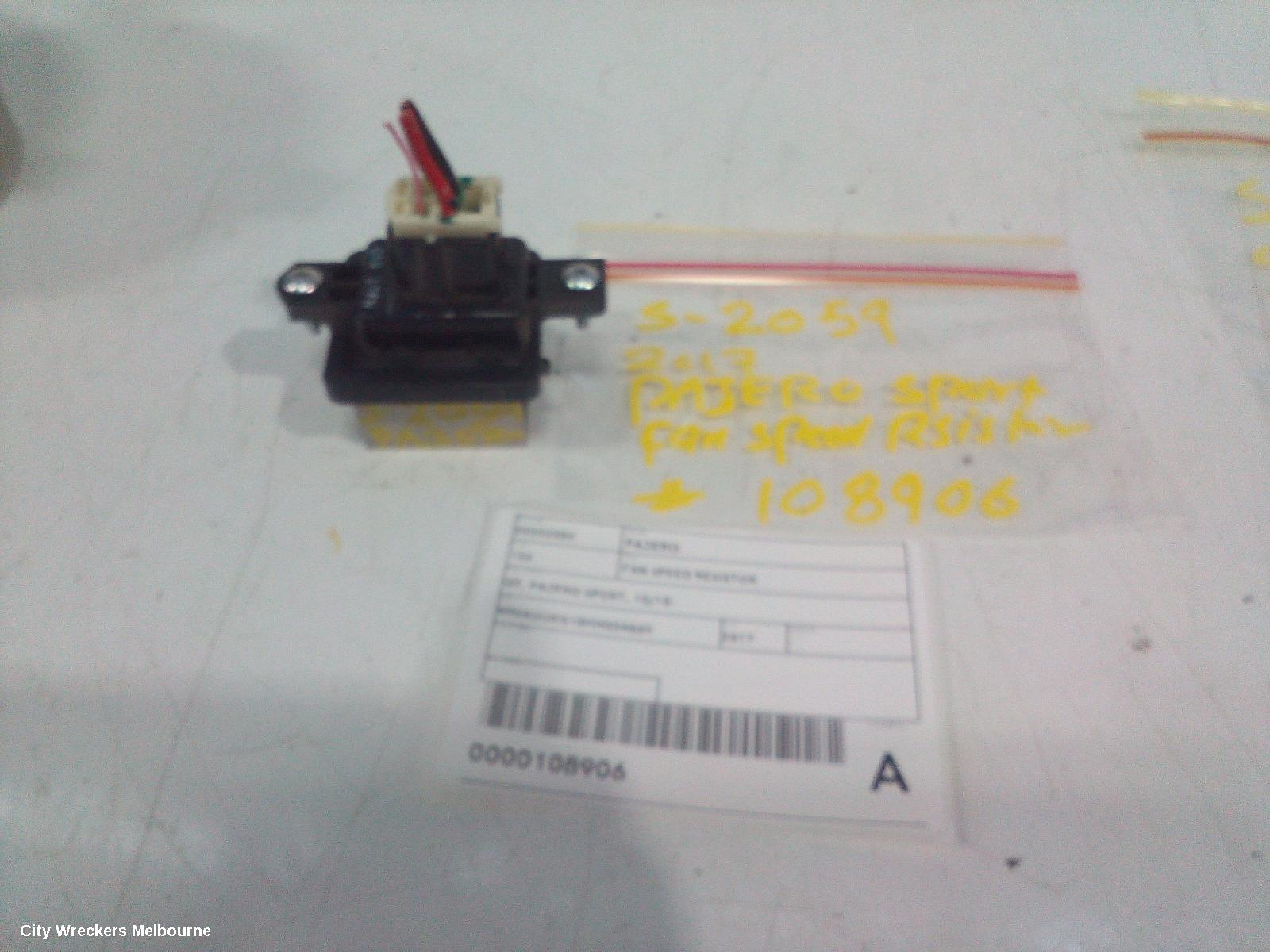 MITSUBISHI PAJERO FAN SPEED RESISTOR, QE, PAJERO SPORT, 10/2015 ONWARDS