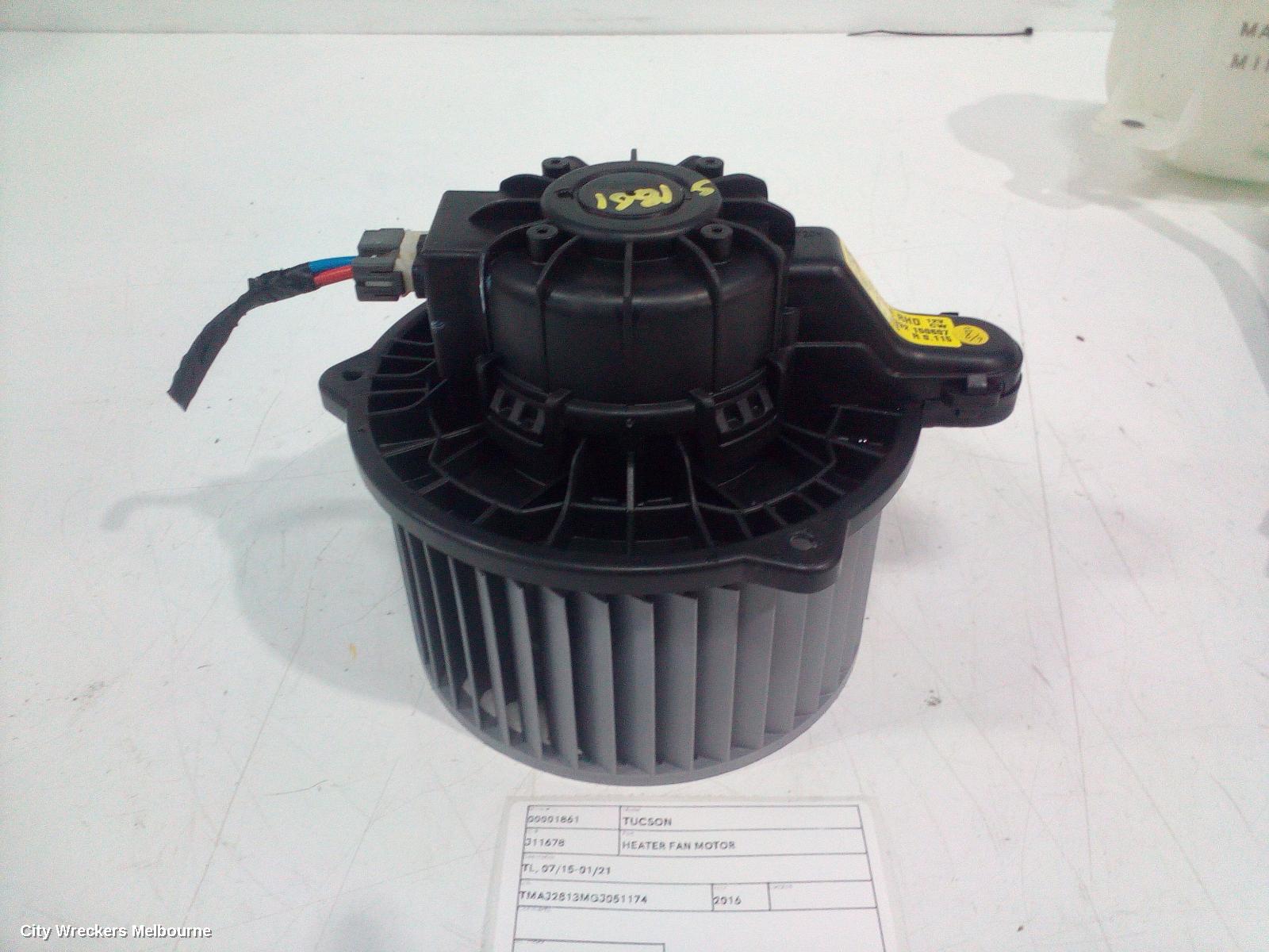 HYUNDAI TUCSON HEATER FAN MOTOR, TL, NON CLIMATE CONTROL TYPE, 07/2015 - 01/2021