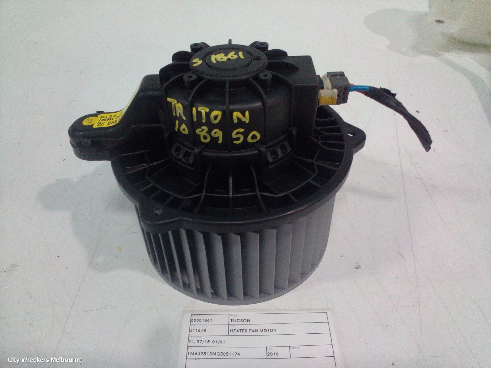HYUNDAI TUCSON HEATER FAN MOTOR, TL, NON CLIMATE CONTROL TYPE, 07/2015 - 01/2021