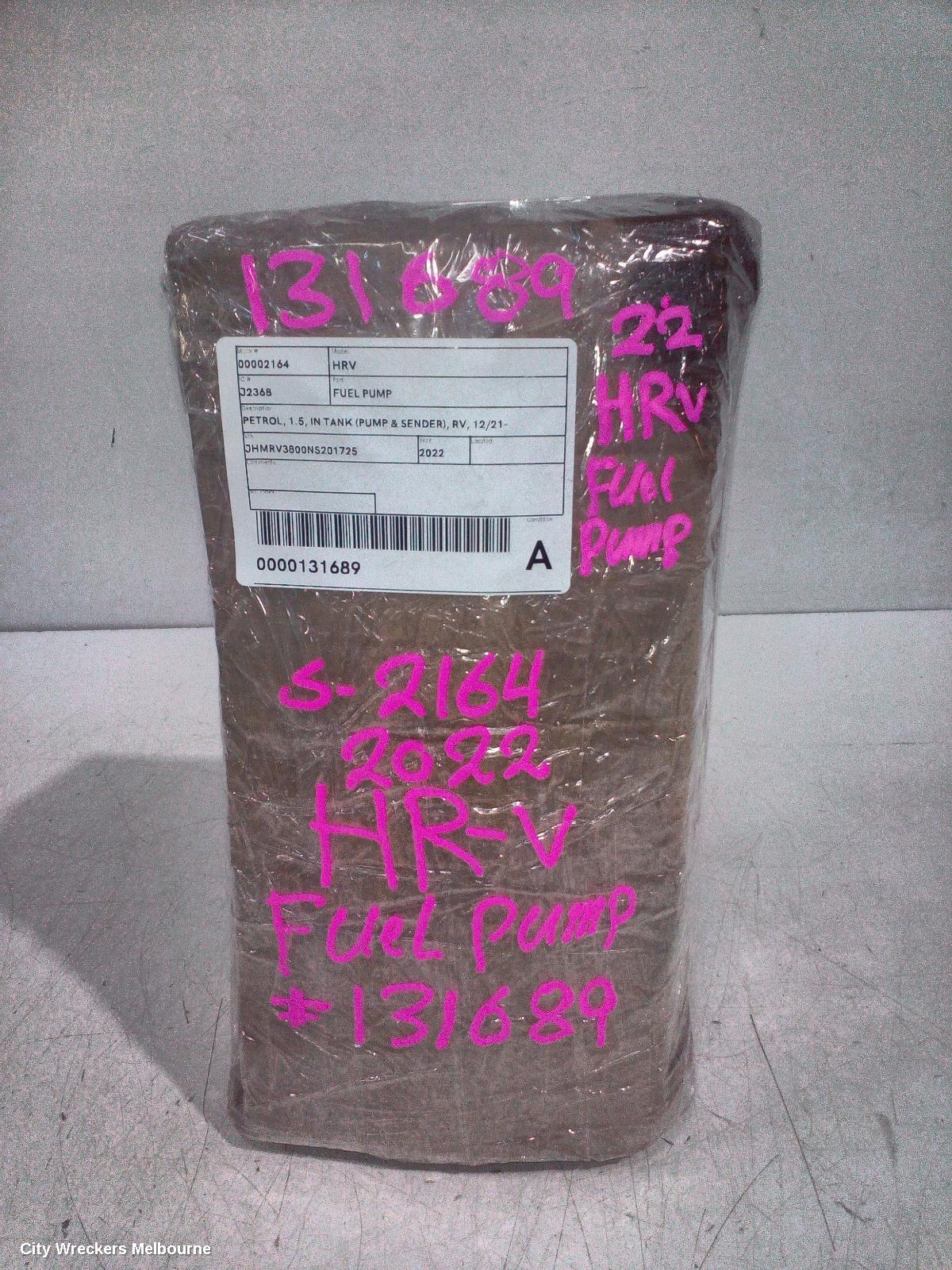HONDA HRV FUEL PUMP, PETROL, 1.5, IN TANK (PUMP & SENDER), RV, 12/2021 ONWARDS